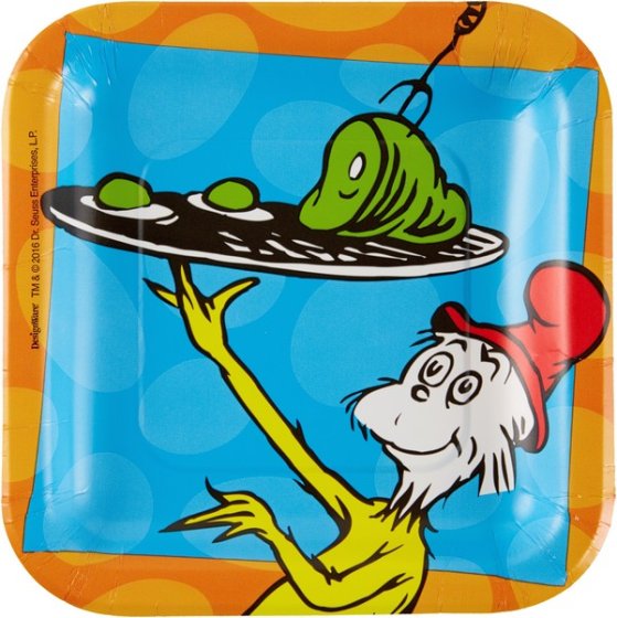 Dr.Seuss 17cm Square Paper Plates