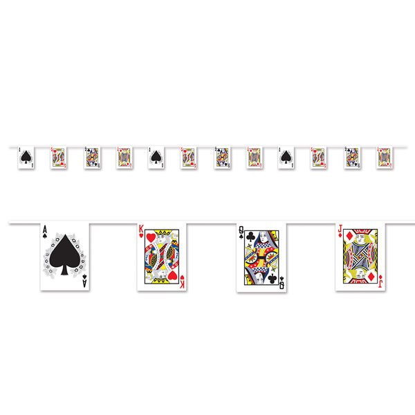 Beistle Pennant Banner Playing Card Suits