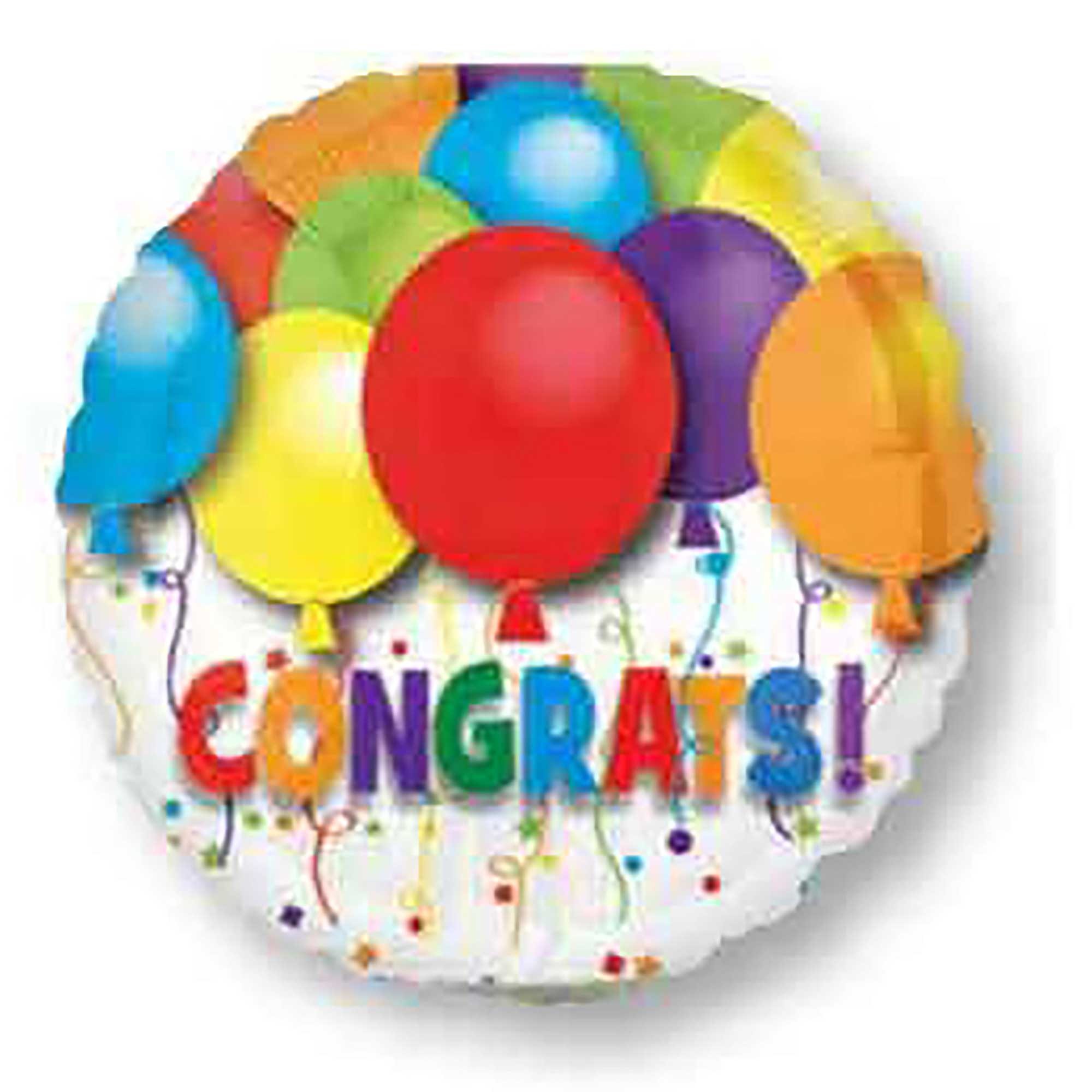 22cm Inflated Bold Congrats Balloons A15