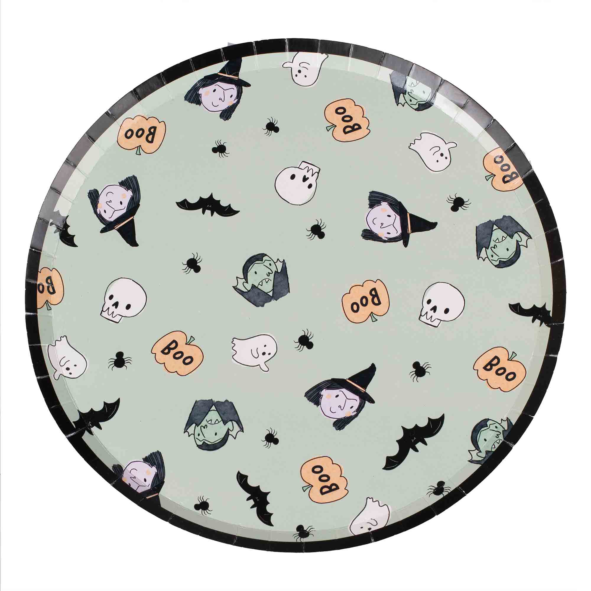 Boo Crew Vampire and Witch Halloween Party Paper Plates NPC