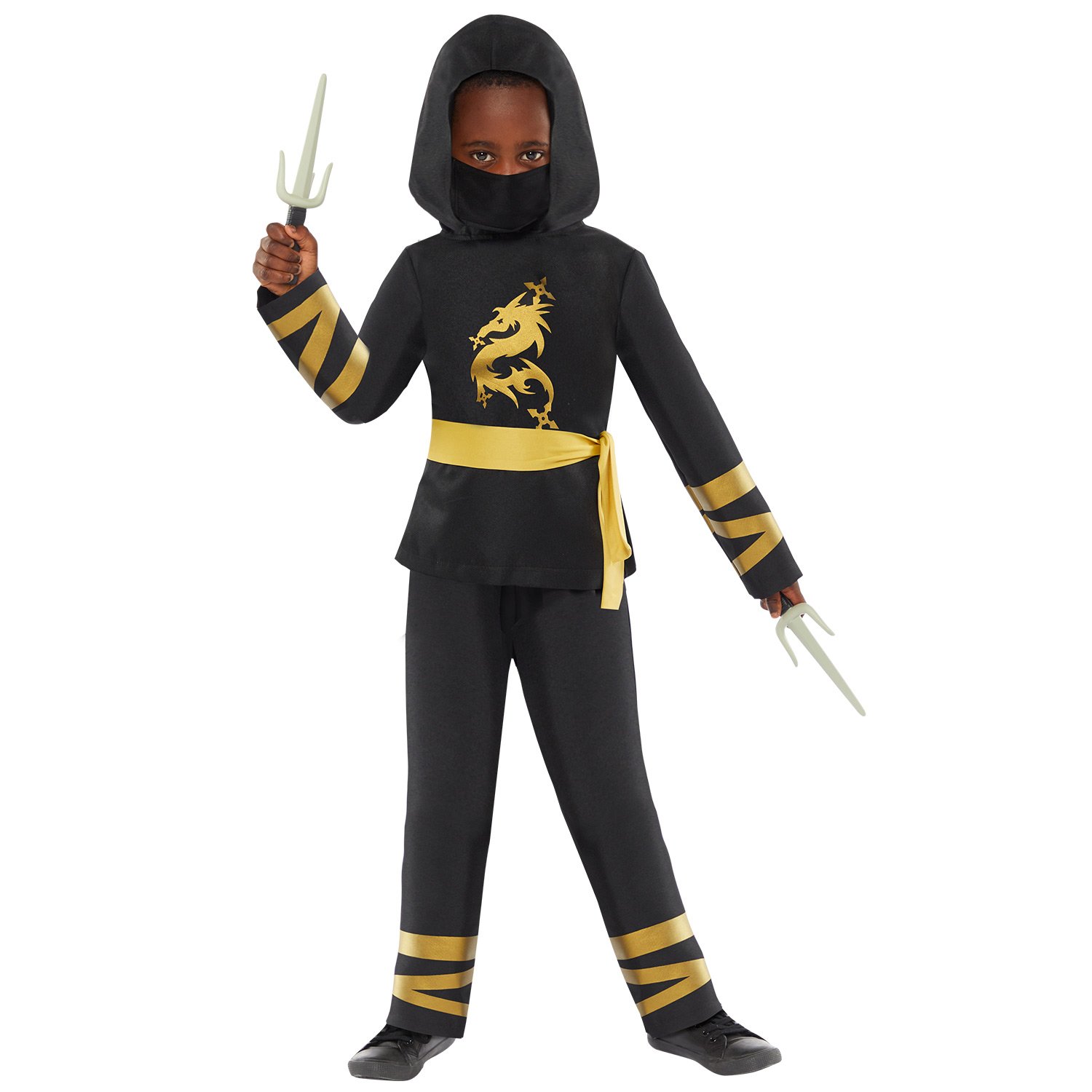 Costume Gold Ninja 8-10 Years