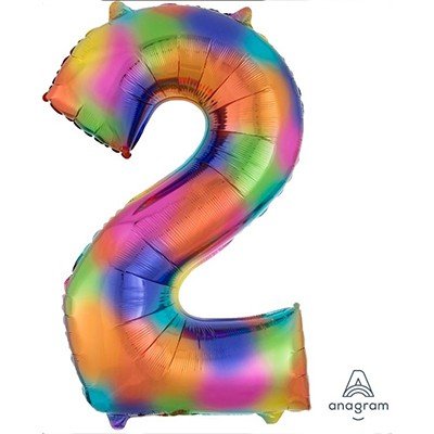 SuperShape Rainbow Splash Numeral 2. L34