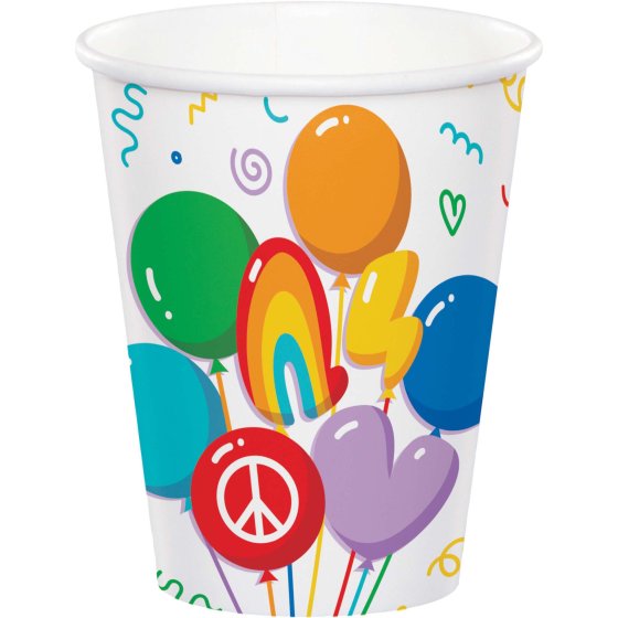 Bubbly Birthday 266ml Paper Cups
