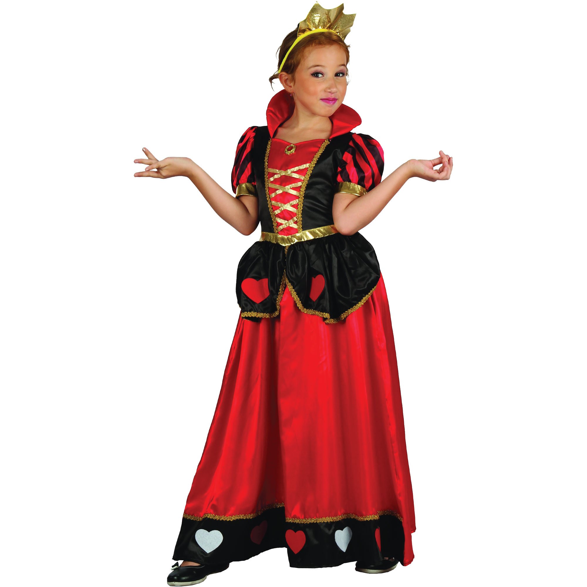 Costume Queen of Hearts Deluxe Girls 6-8 Years