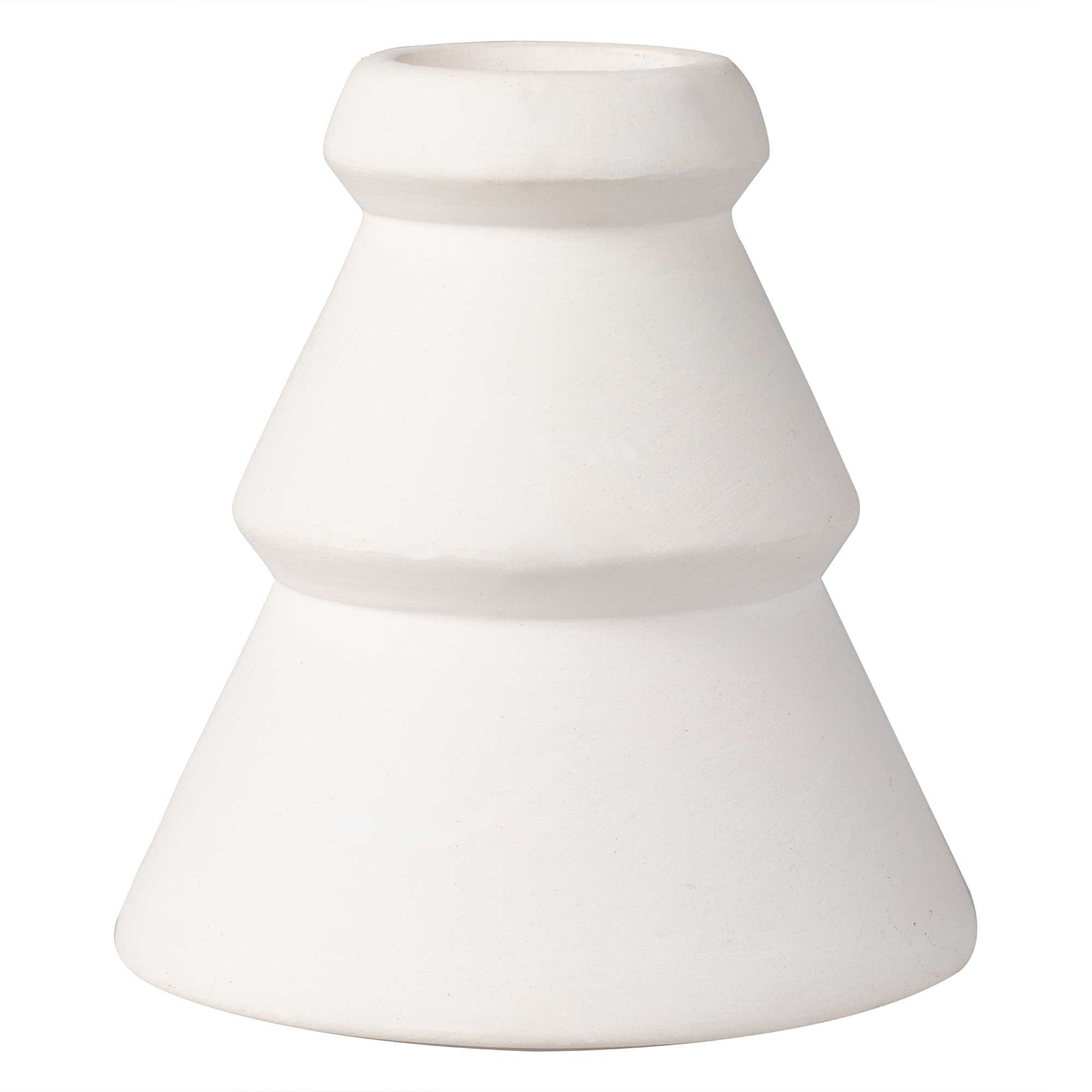 White Christmas Ceramic Tree Candle Holder