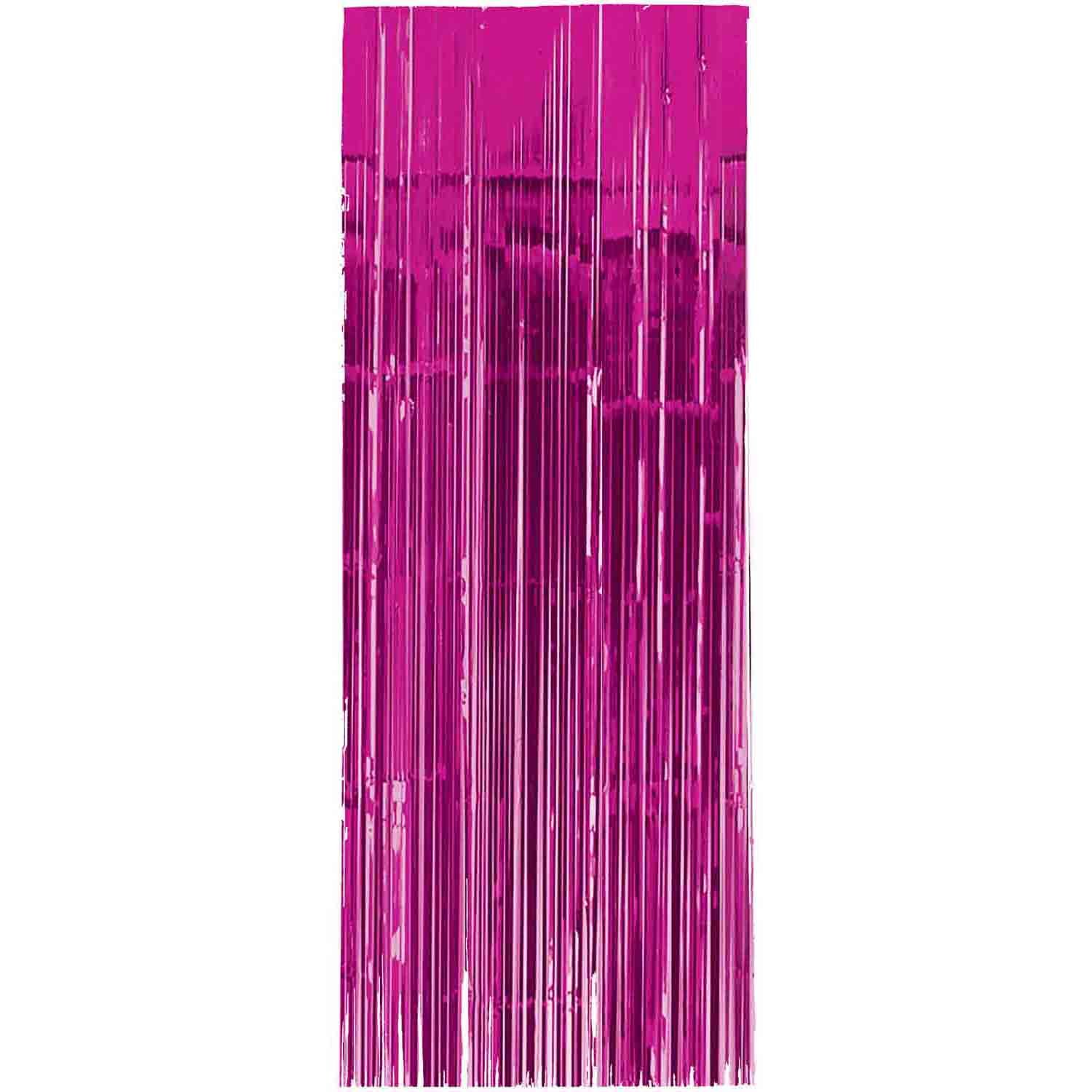 Door Curtain Metallic - Bright Pink