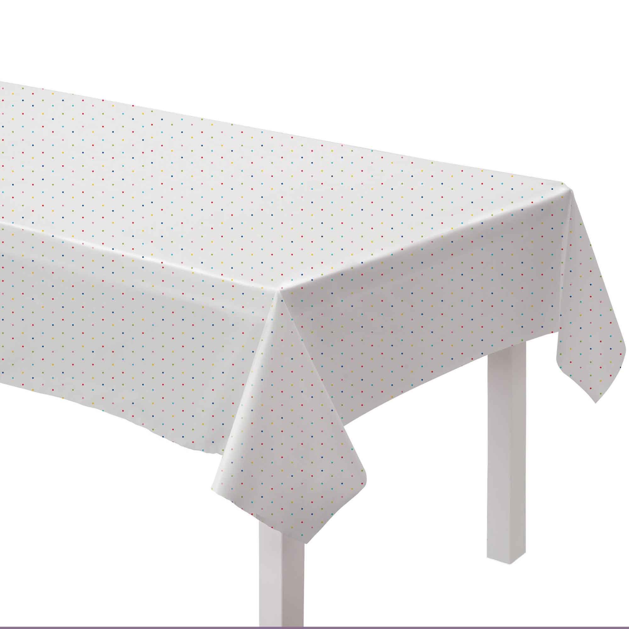 Dot Paper Tablecover Rainbow 137cm x 274cm