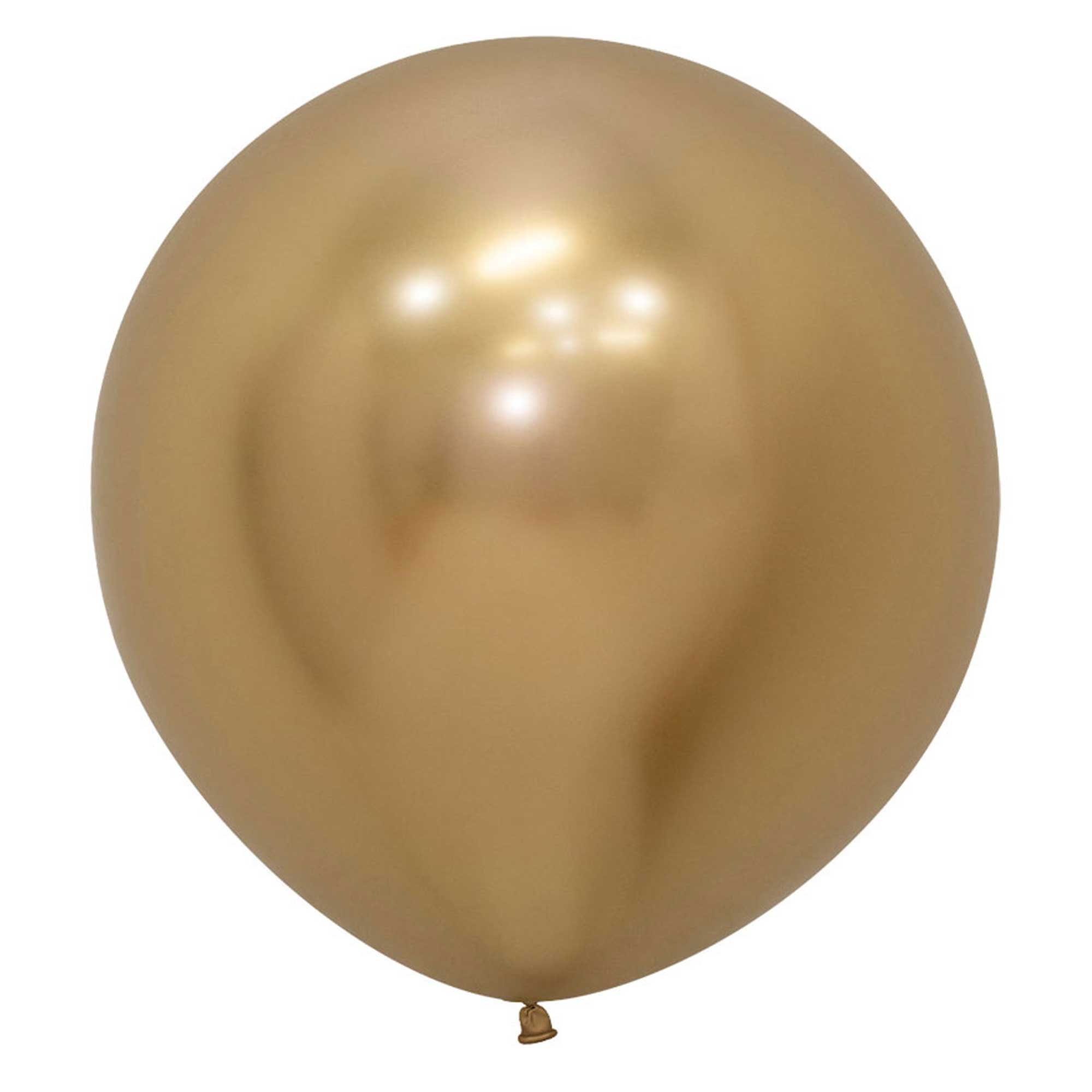 Sempertex 60cm Metallic Reflex Gold Latex Balloons 970, 10PK
