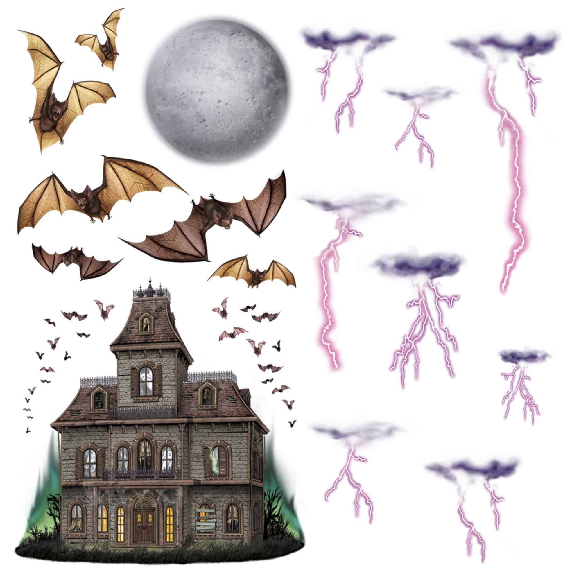 Beistle Haunted House & Night Sky Prop