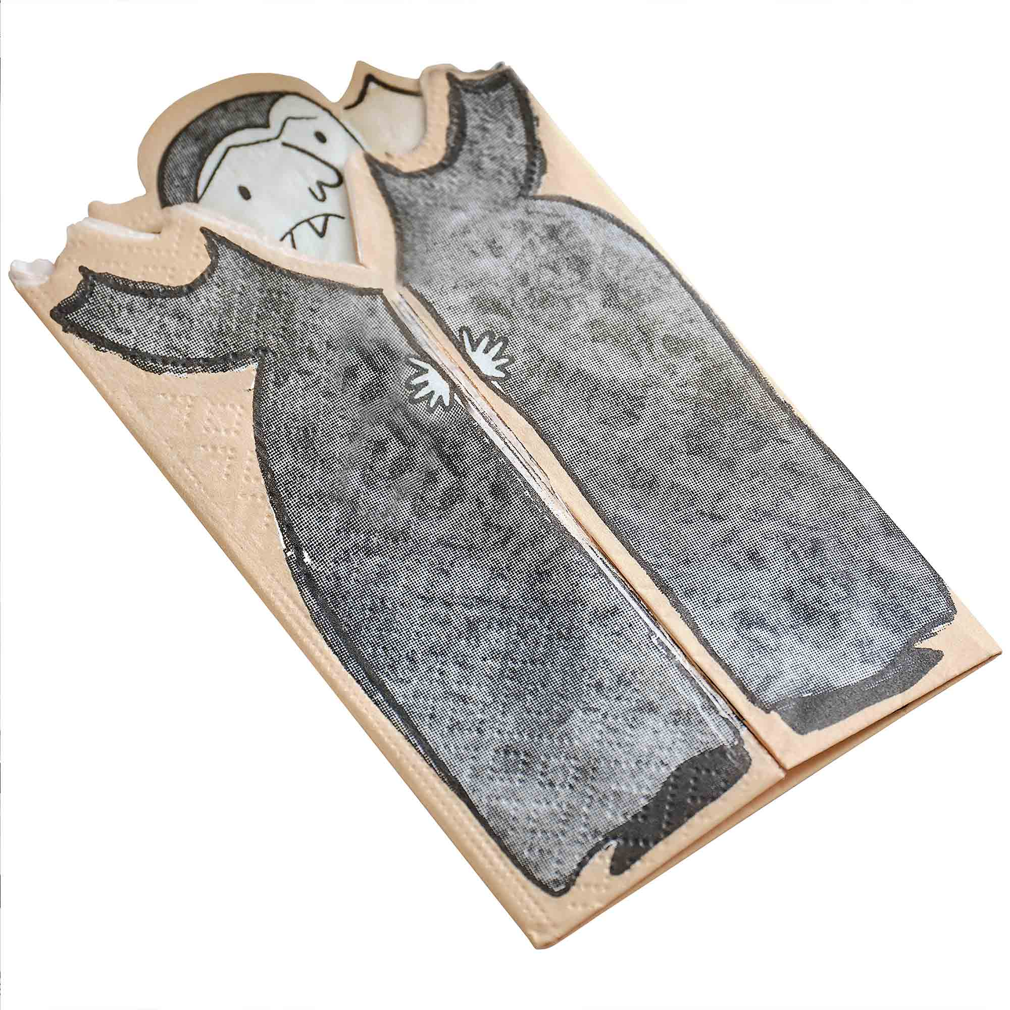 Boo Crew Vampire Shaped Halloween Paper Party Napkins