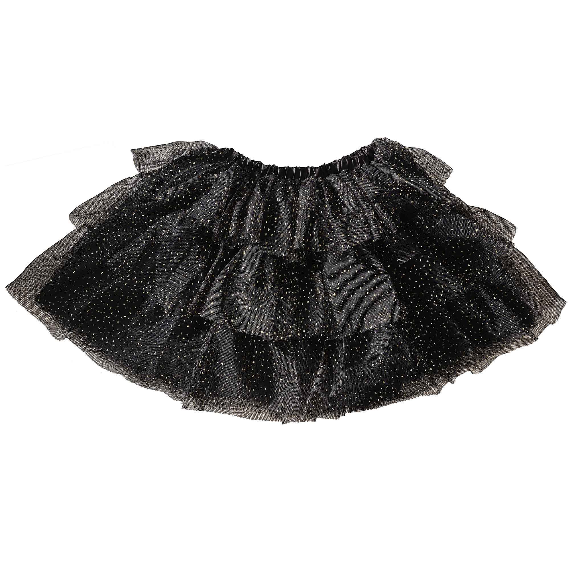 Fancy Dress Black & Gold Sparkle Tutu 3-5 Years Costume