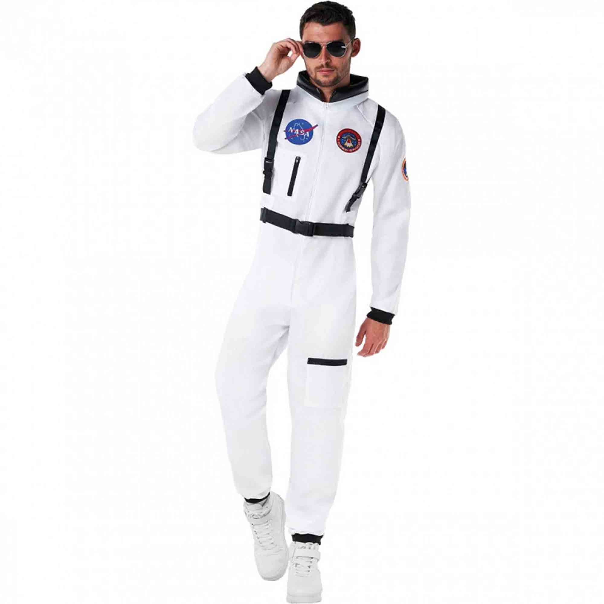 Costume White Astronaut Suit Men's Large