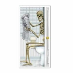 Beistle Skeleton Restroom Toilet Door Cover