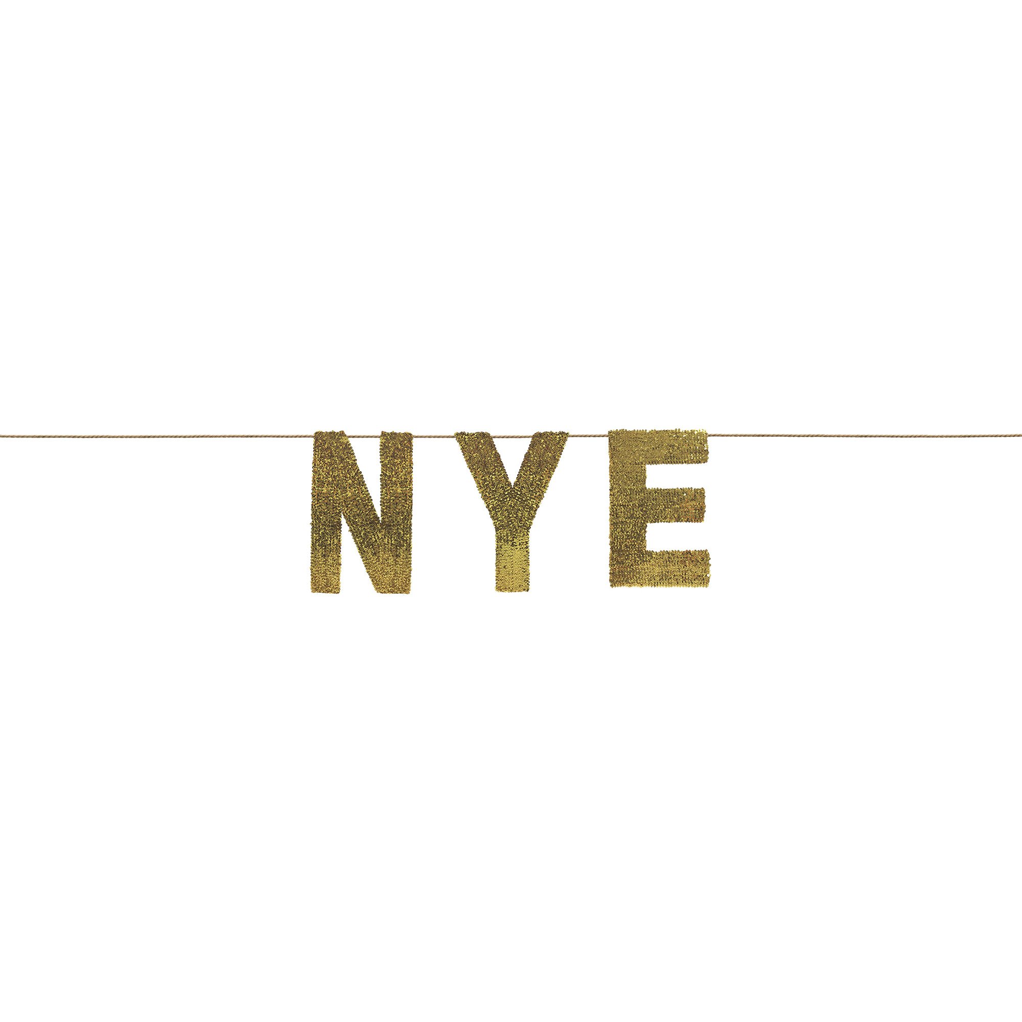 NYE Giant Sequin Gold Banner
