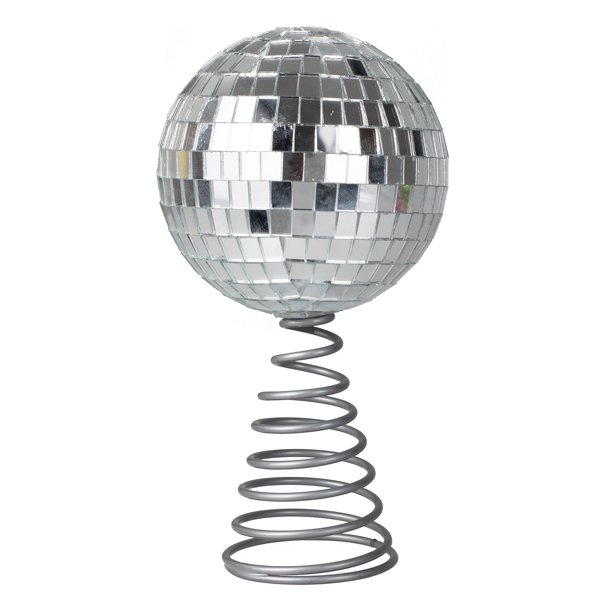 Merry & Bright Silver Disco Ball Tree Topper
