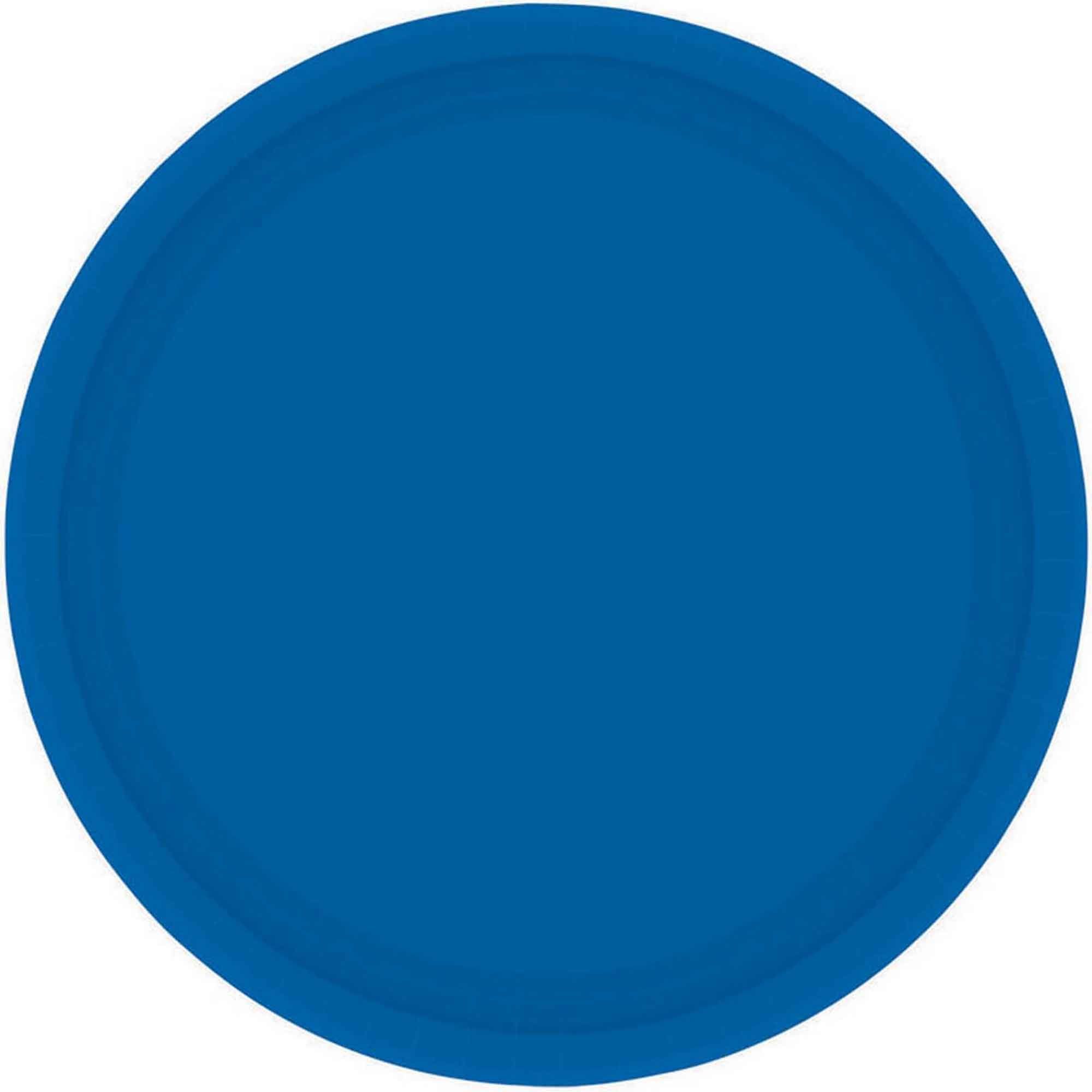 Paper Plates 17cm Round 20CT - Bright Royal Blue NPC