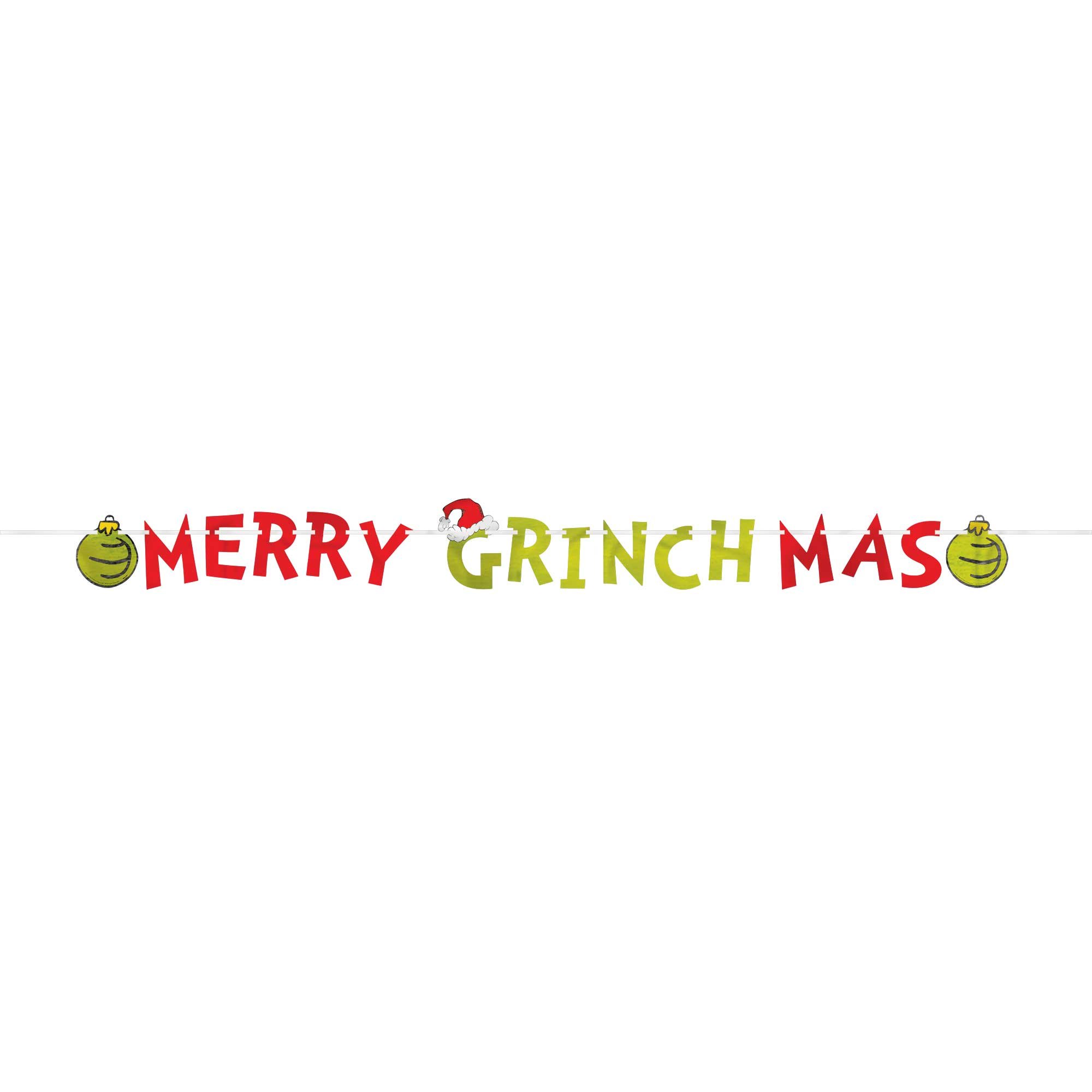 Dr. Seuss The Grinch Merry Grinchmas Foil Letter Banner