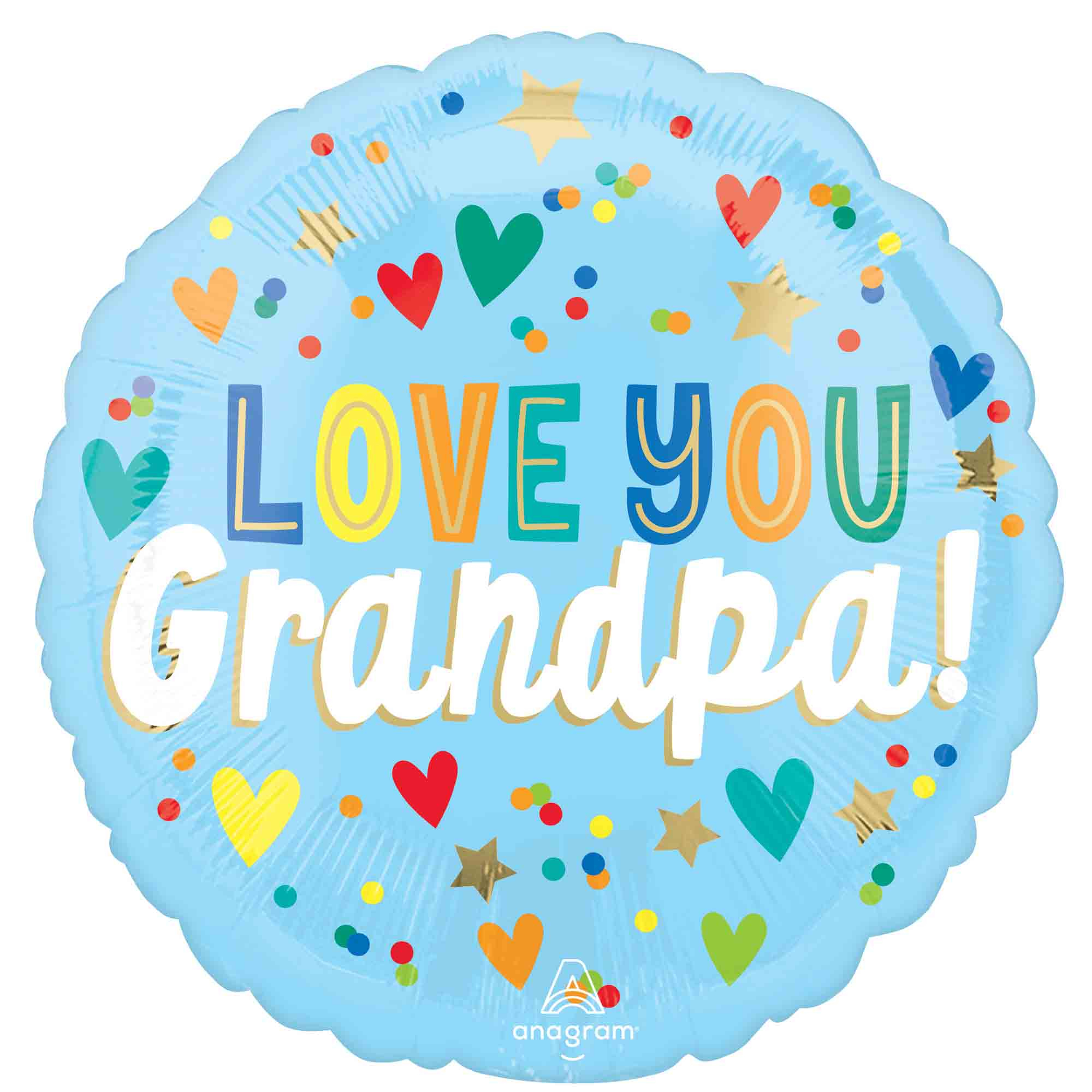 45cm Standard HX Love You Grandpa Hearts S40