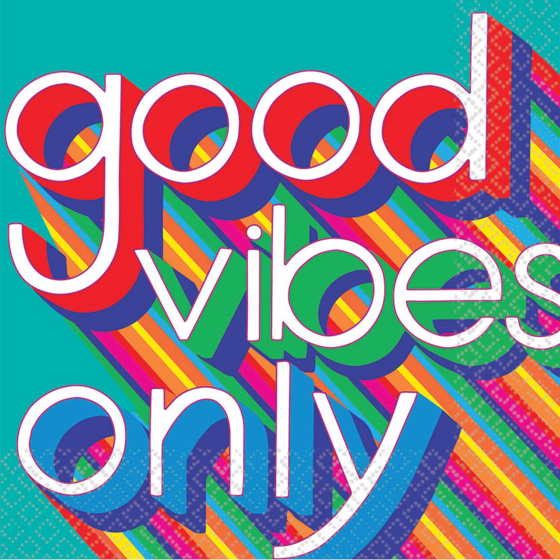 Good Vibes 70's Lunch Napkins