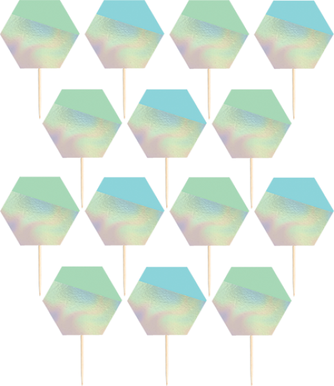 Shimmering Party Iridescent Picks 8cm