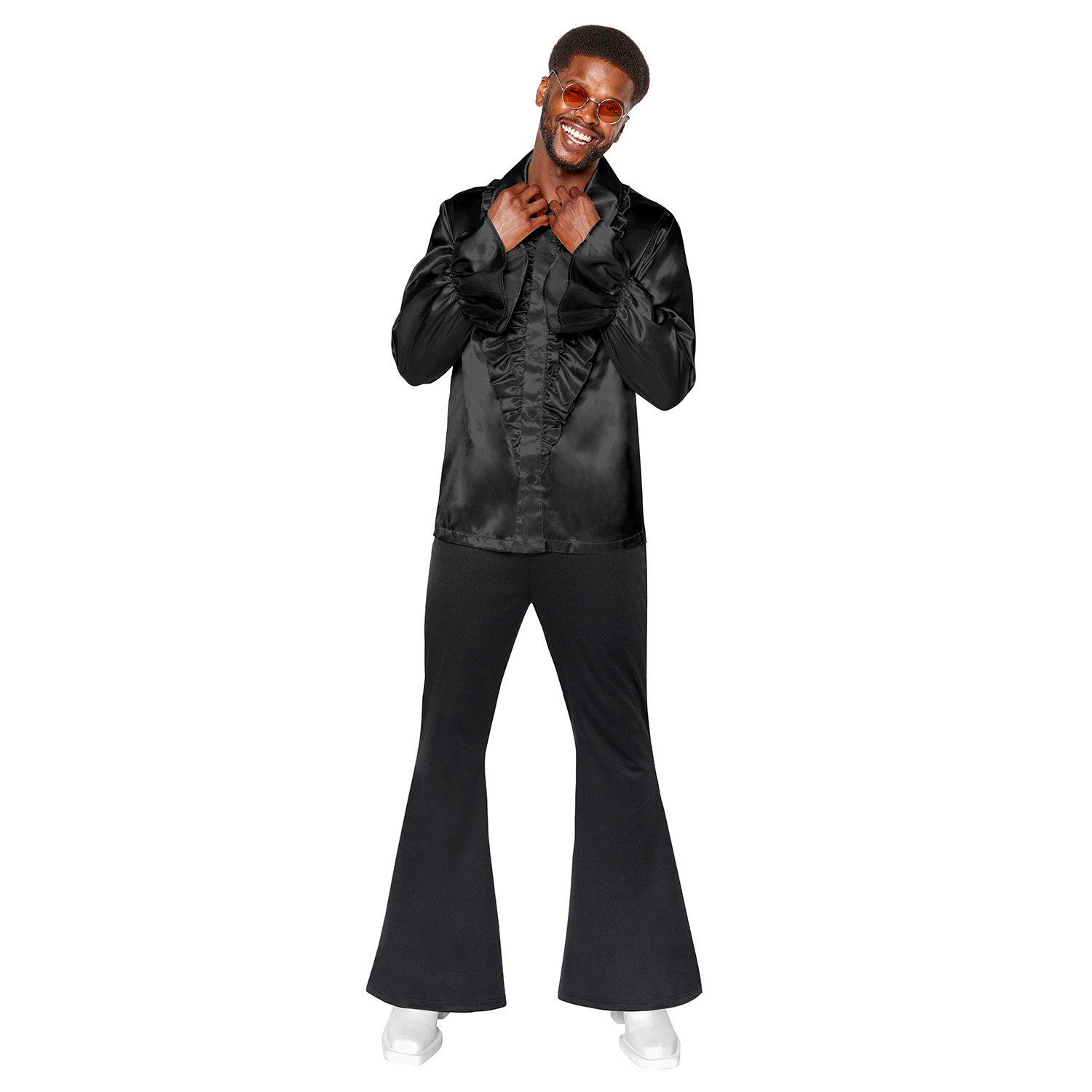 Costume Disco Flares Black Mens Size Medium