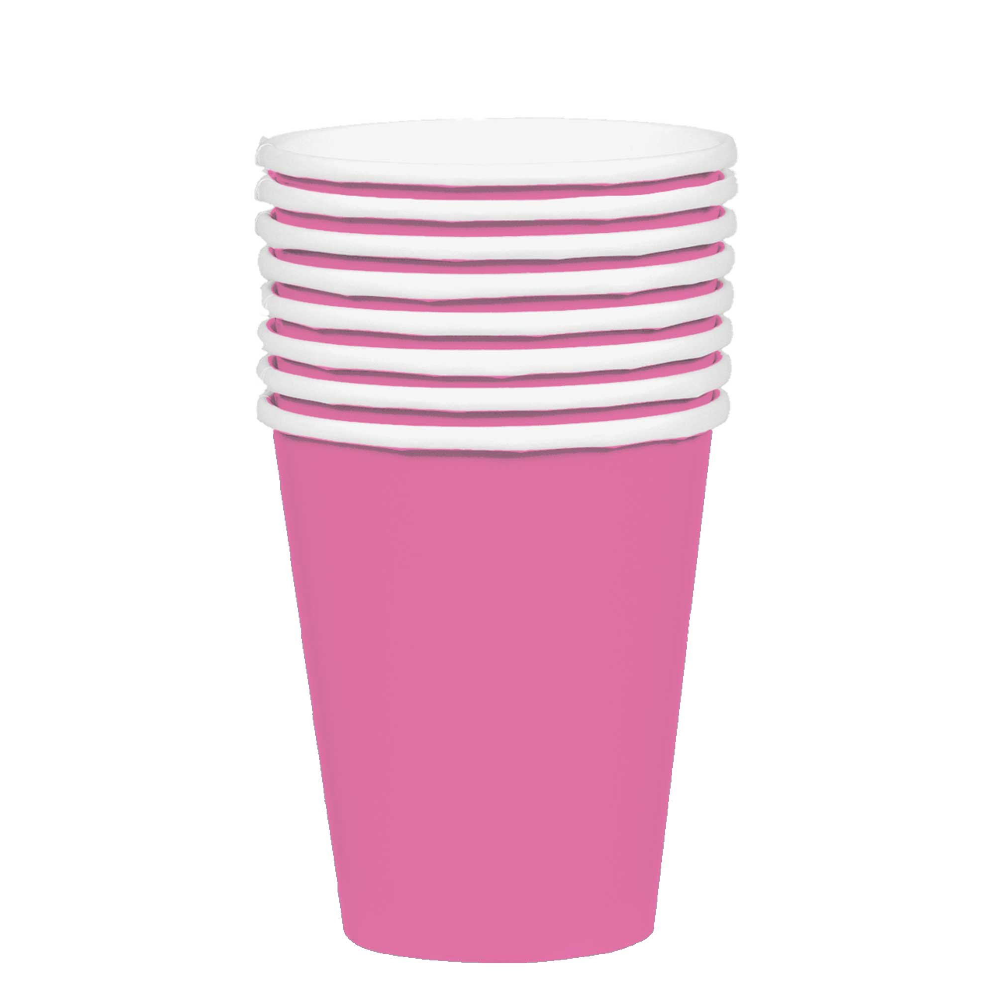 354ml Paper Cups 20 Pack- Bright Pink HC