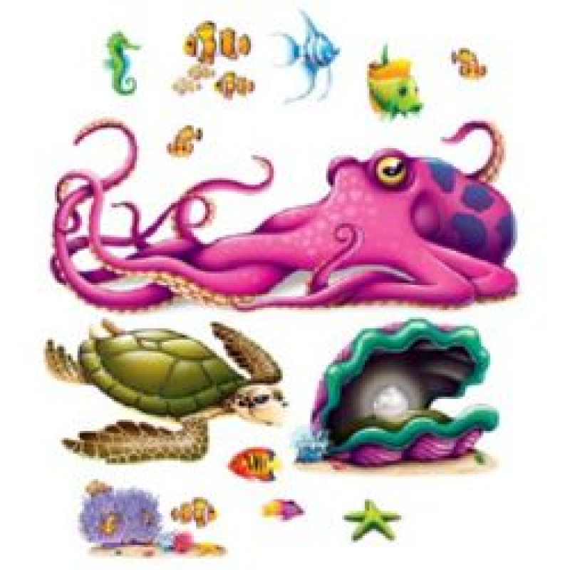 Sea Creatures Wall Decorations Insta-Theme Props : Amscan Asia Pacific