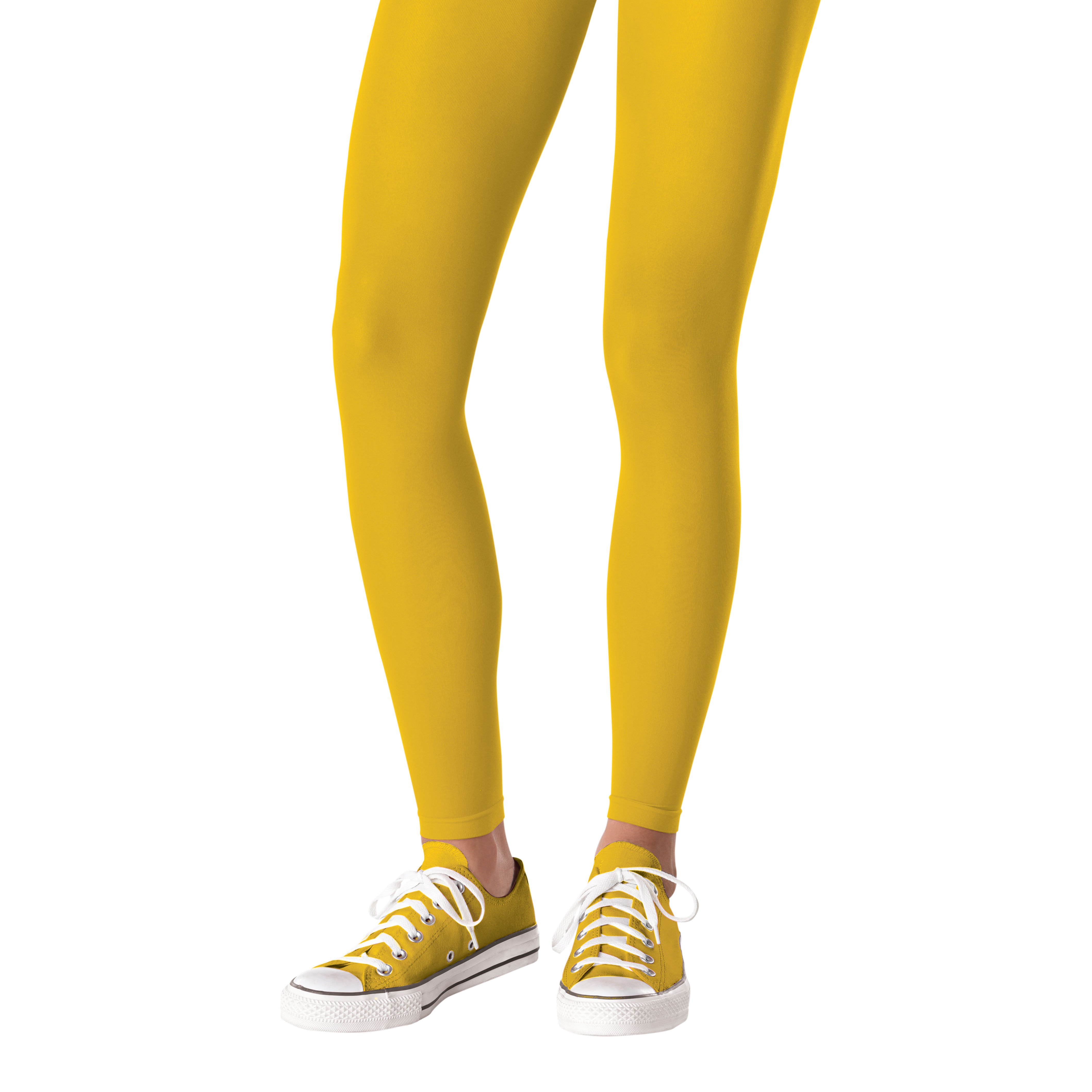 Team Spirit Footless Tights Yellow 14+