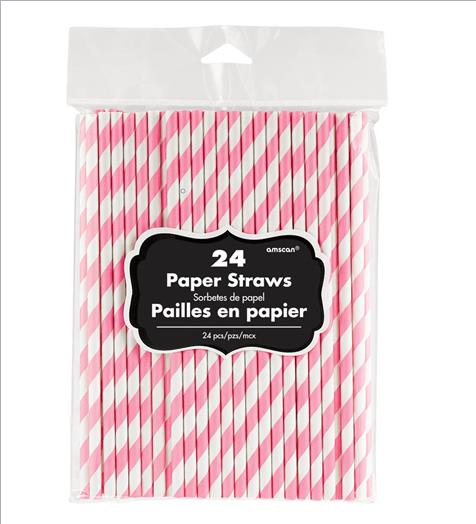 Paper Straws New Pink