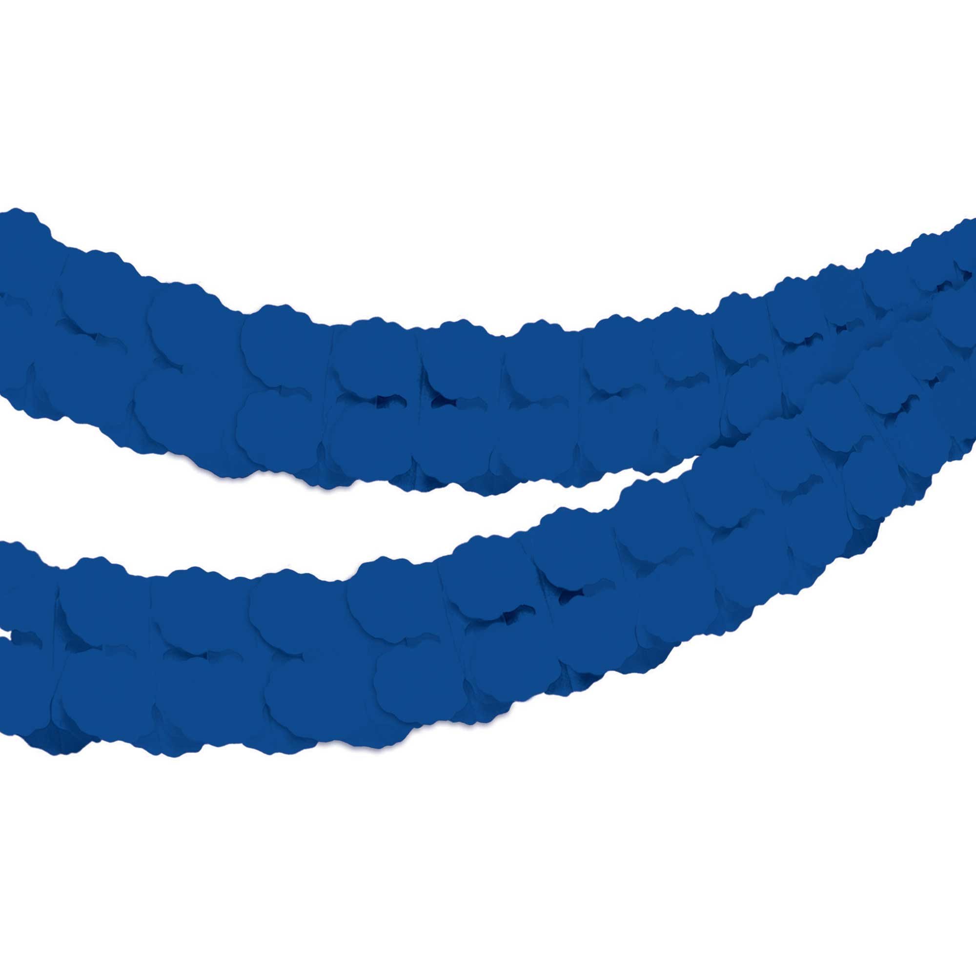 Tissue Paper Garland Bright Royal Blue