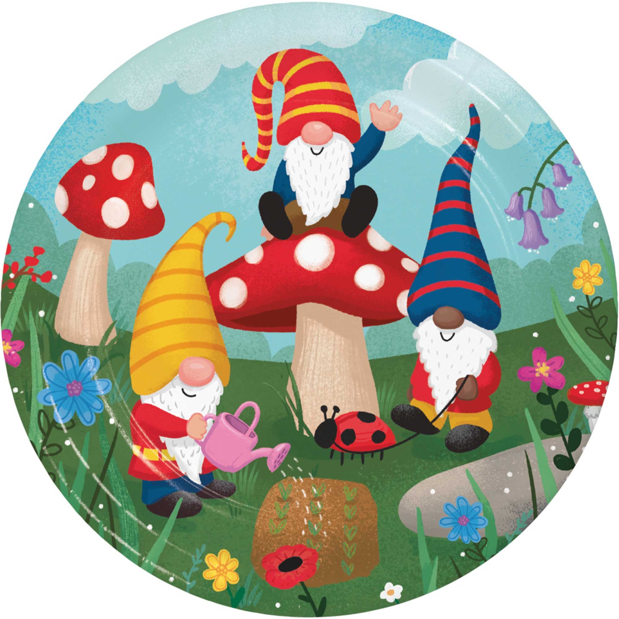 Party Gnomes Dinner Plates Paper 22cm NPC