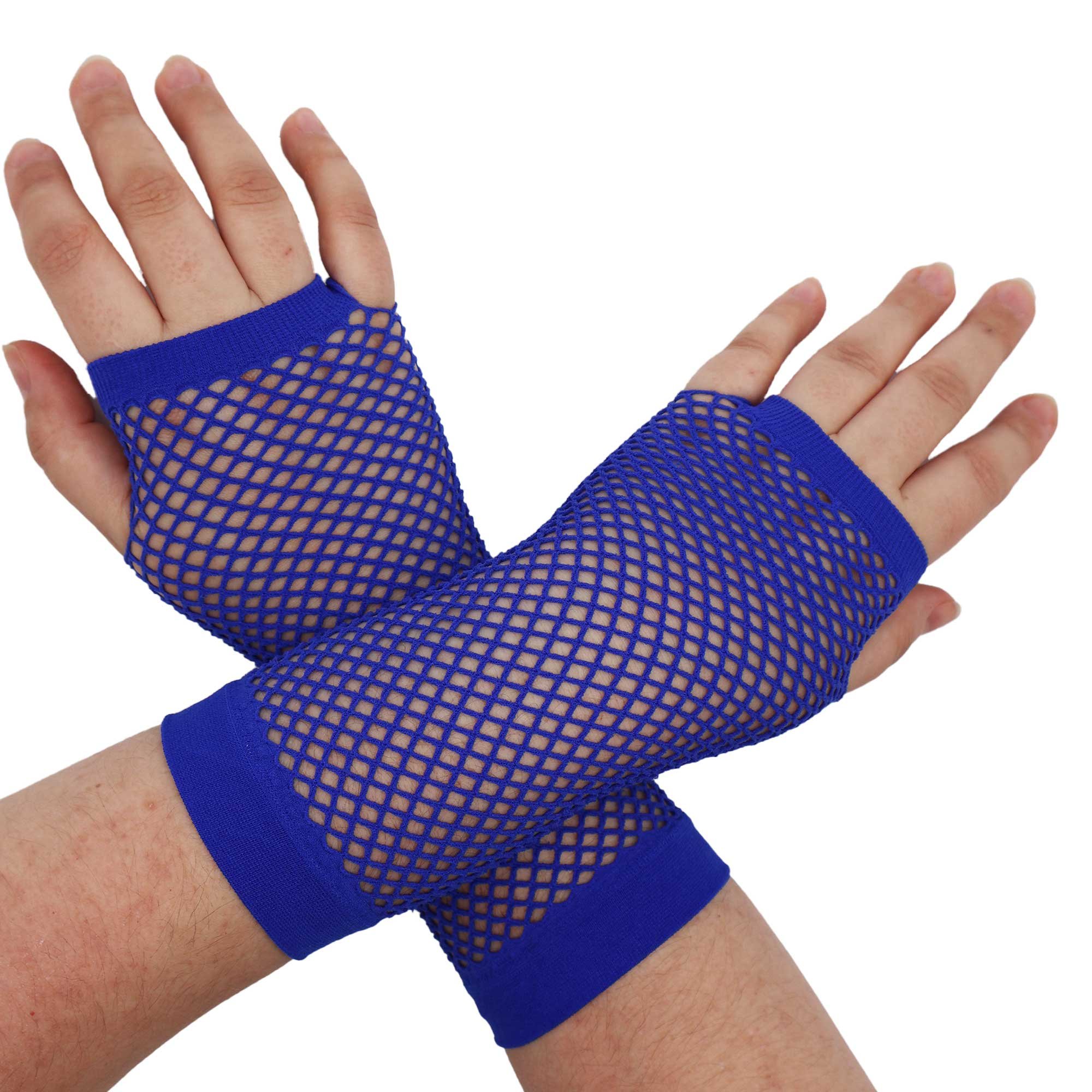 Team Spirit Medium Fishnet Gloves Blue 14+