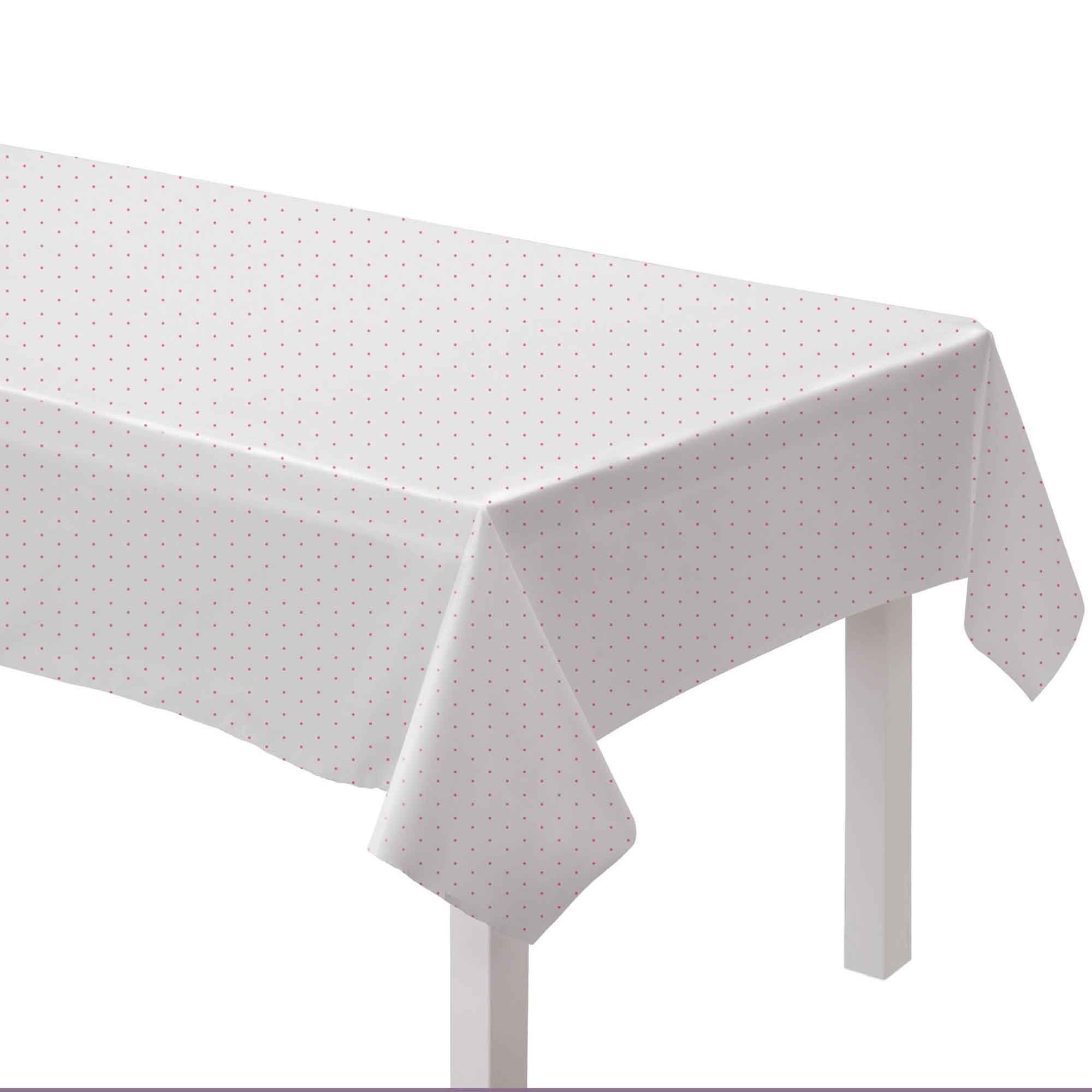 Dot Paper Tablecover Bright Pink 137cm x 274cm