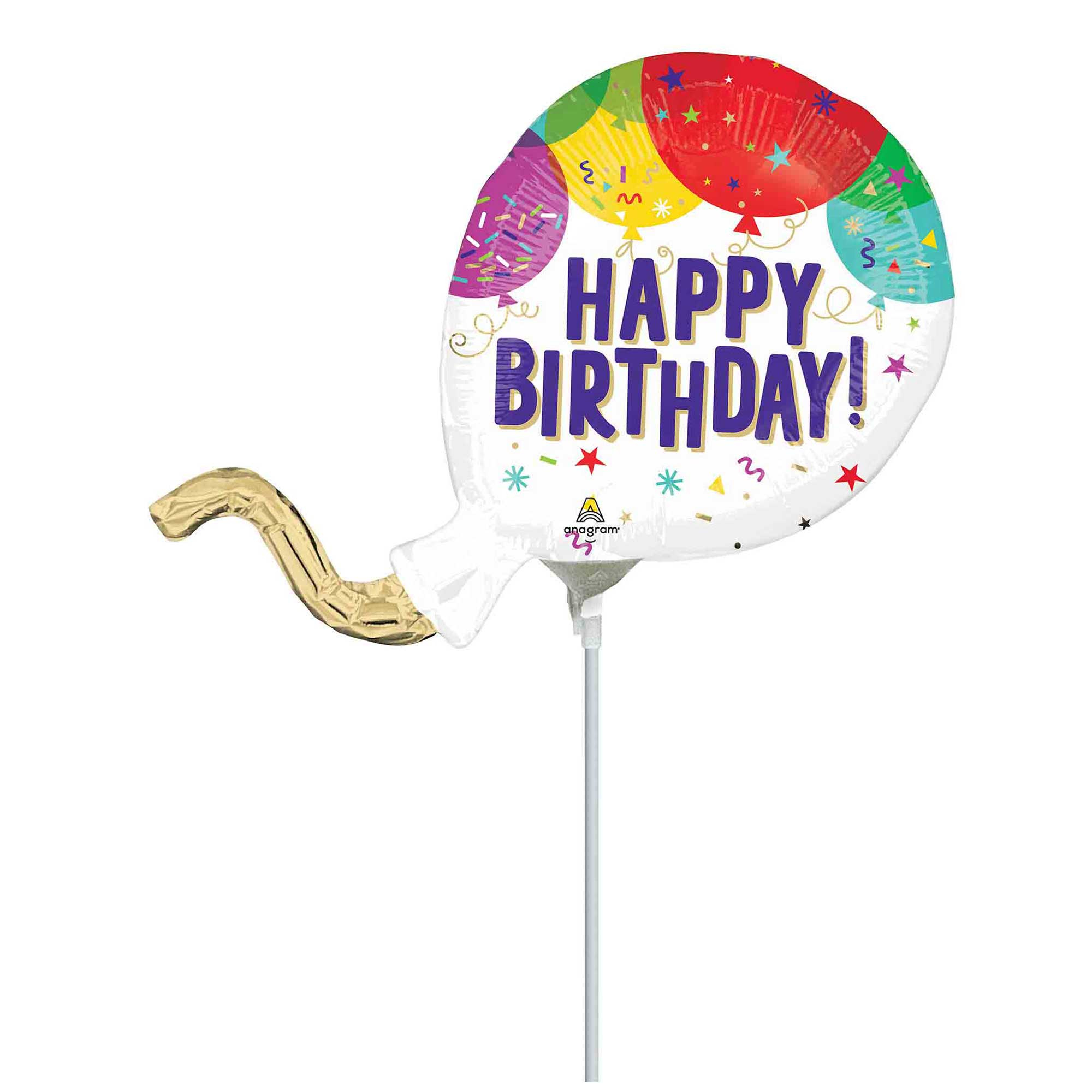Mini Shape Inflated Birthday Balloons A30