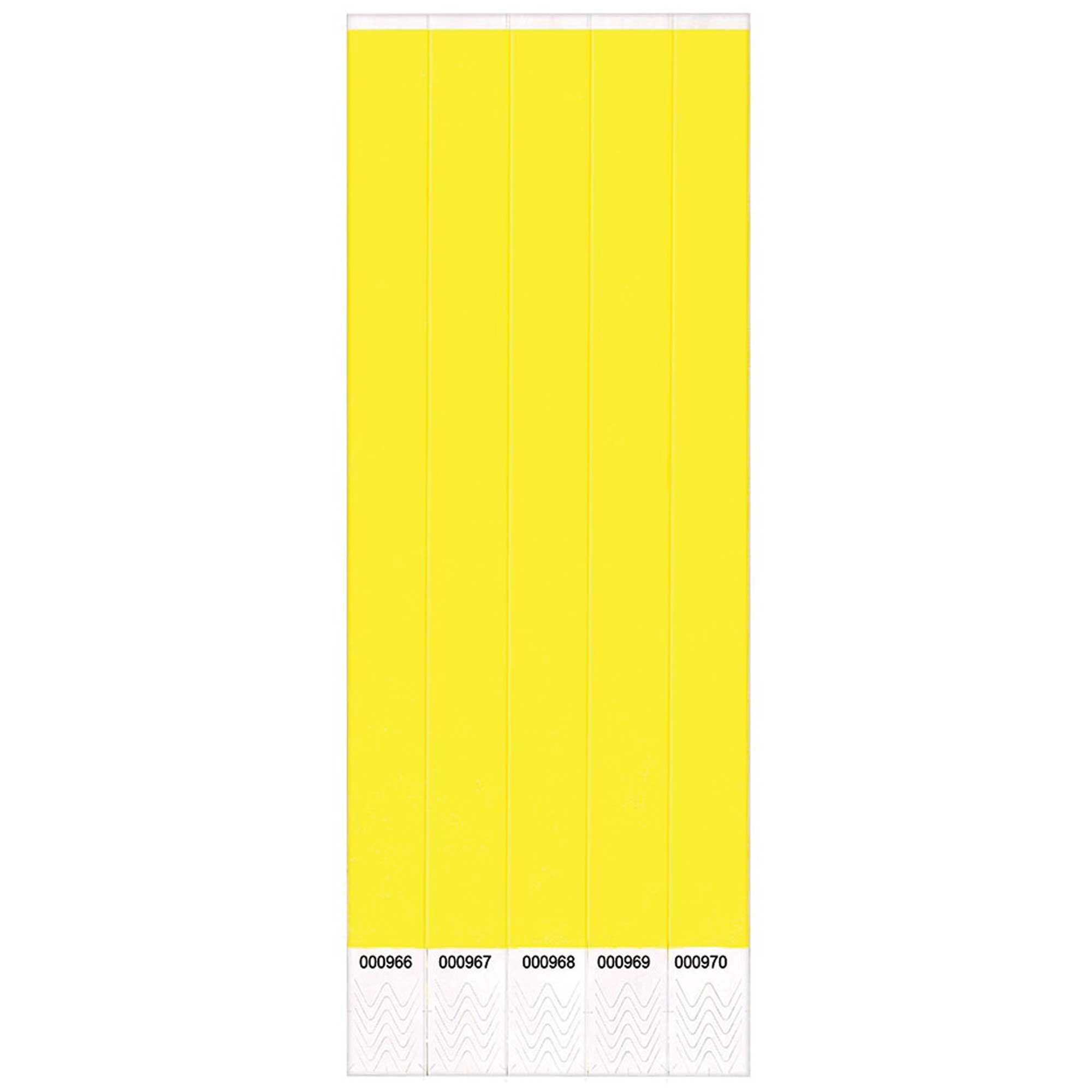 Wristbands Yellow Value Pack 50 Numbered Bands