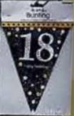 Sparkling Celebration 18 Prismatic Pennant Banner - Plastic