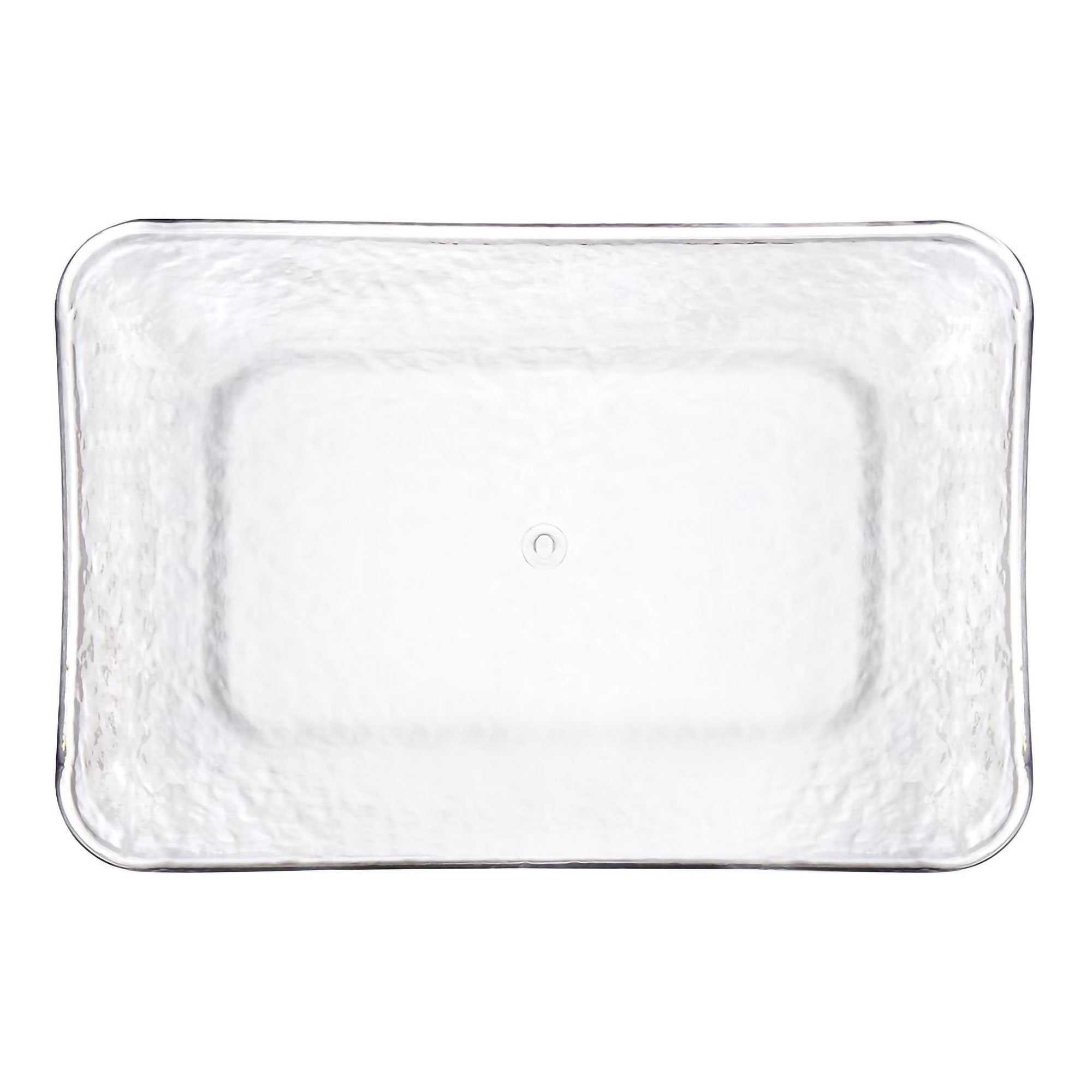 Premium Rectangular Tray Clear Hammered Look 21cm x 31cm
