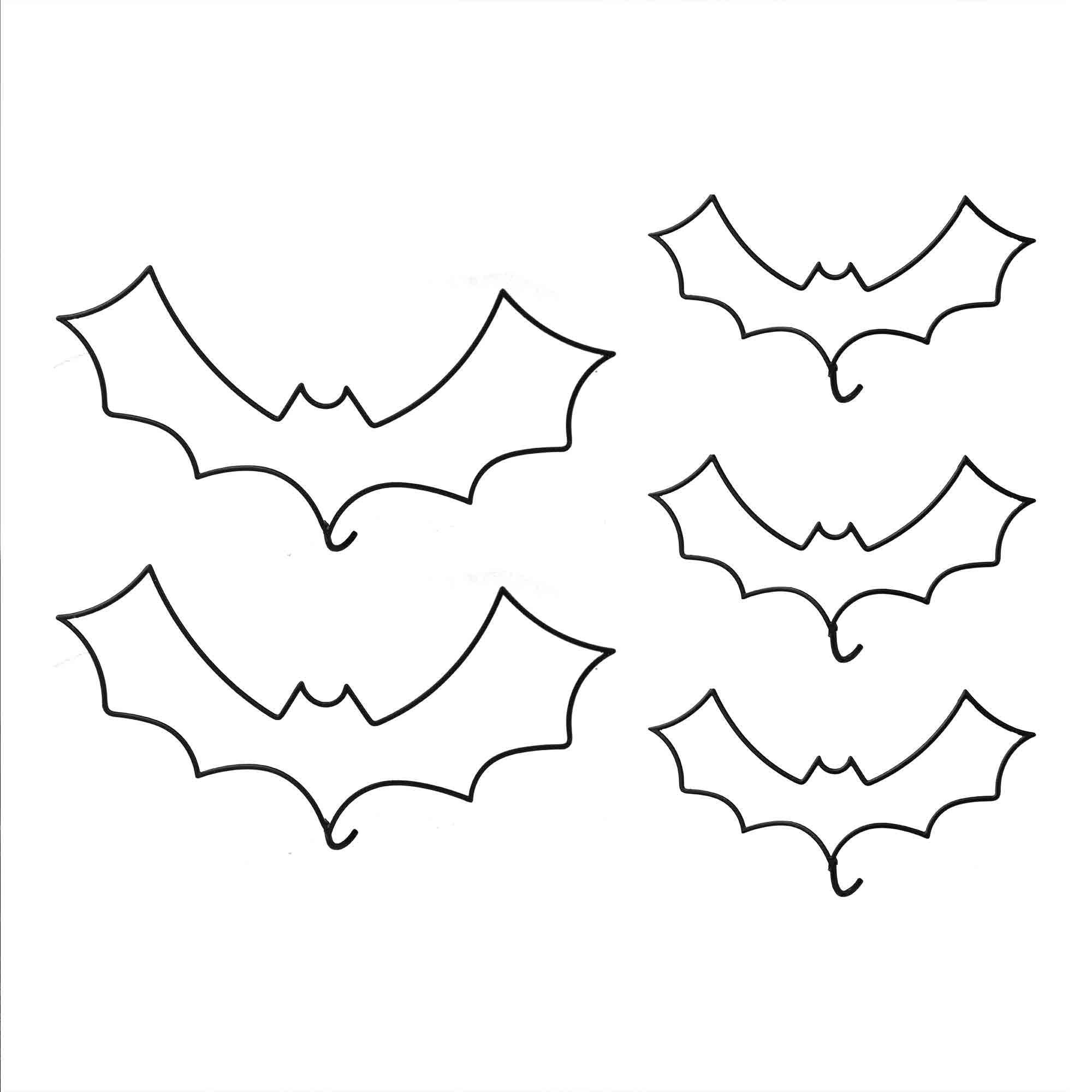 Deadly Soiree Black Wire Bat Cake Decorations
