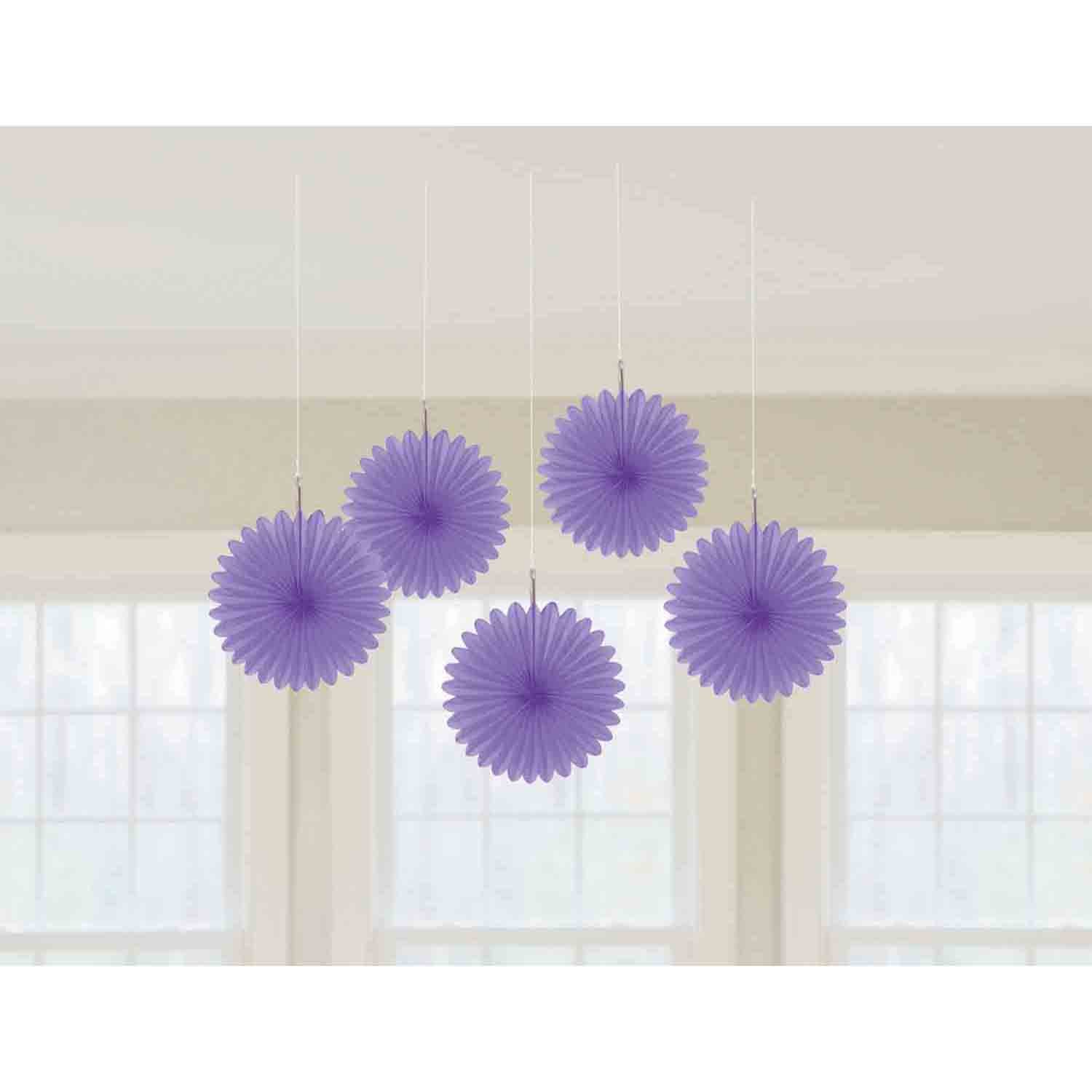 Mini Fan Decorations - New Purple