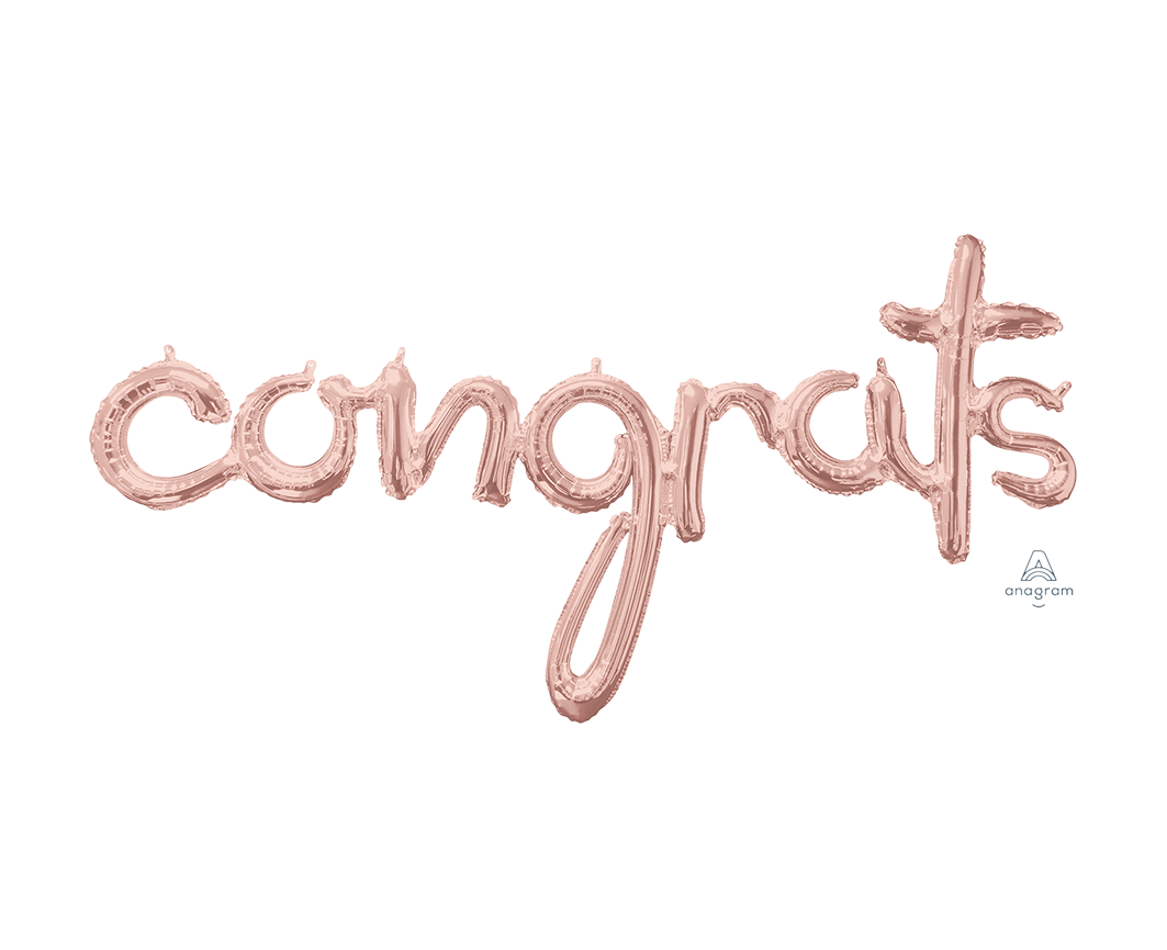 CI: Script Phrase congrats Rose Gold G50