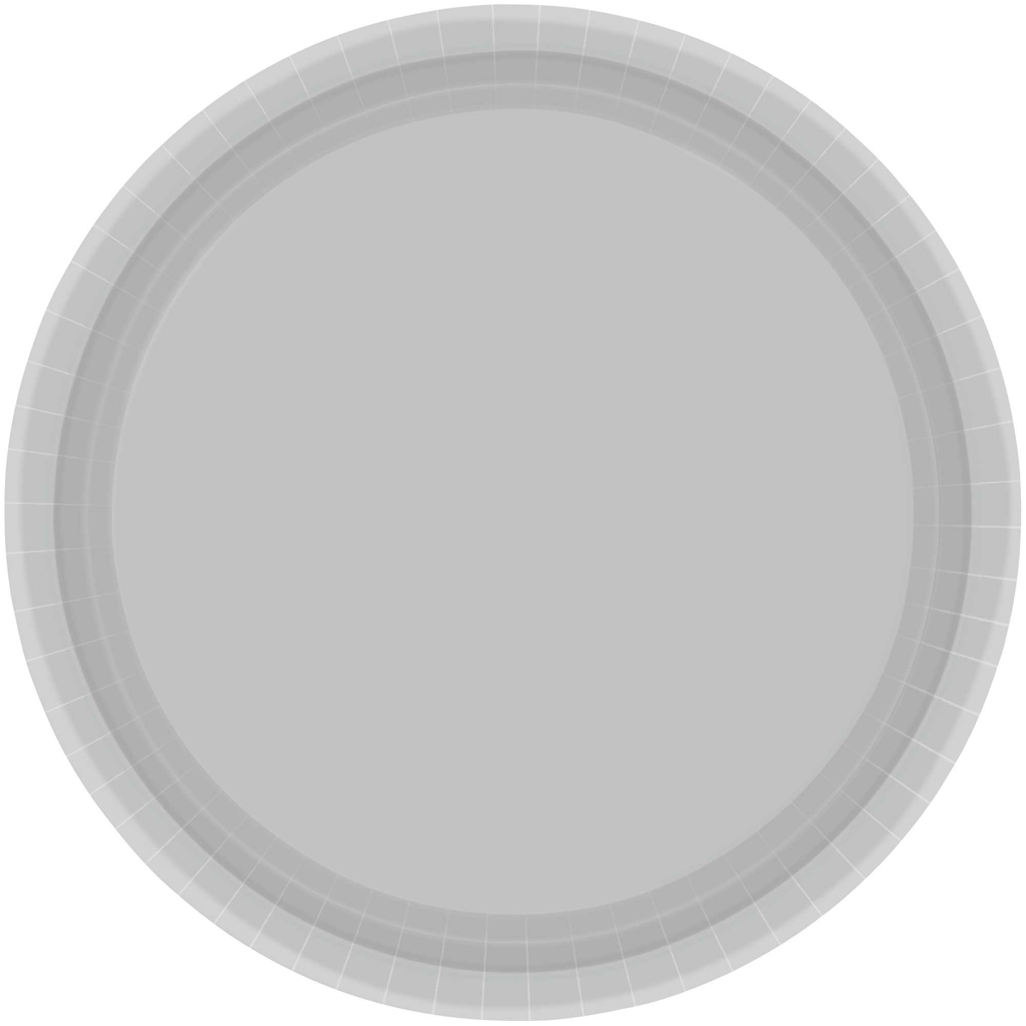 Paper Plates 17cm Round 20CT - Silver NPC