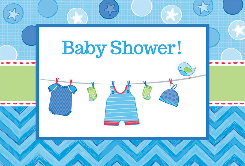 Shower with Love Boy Postcard Invitations