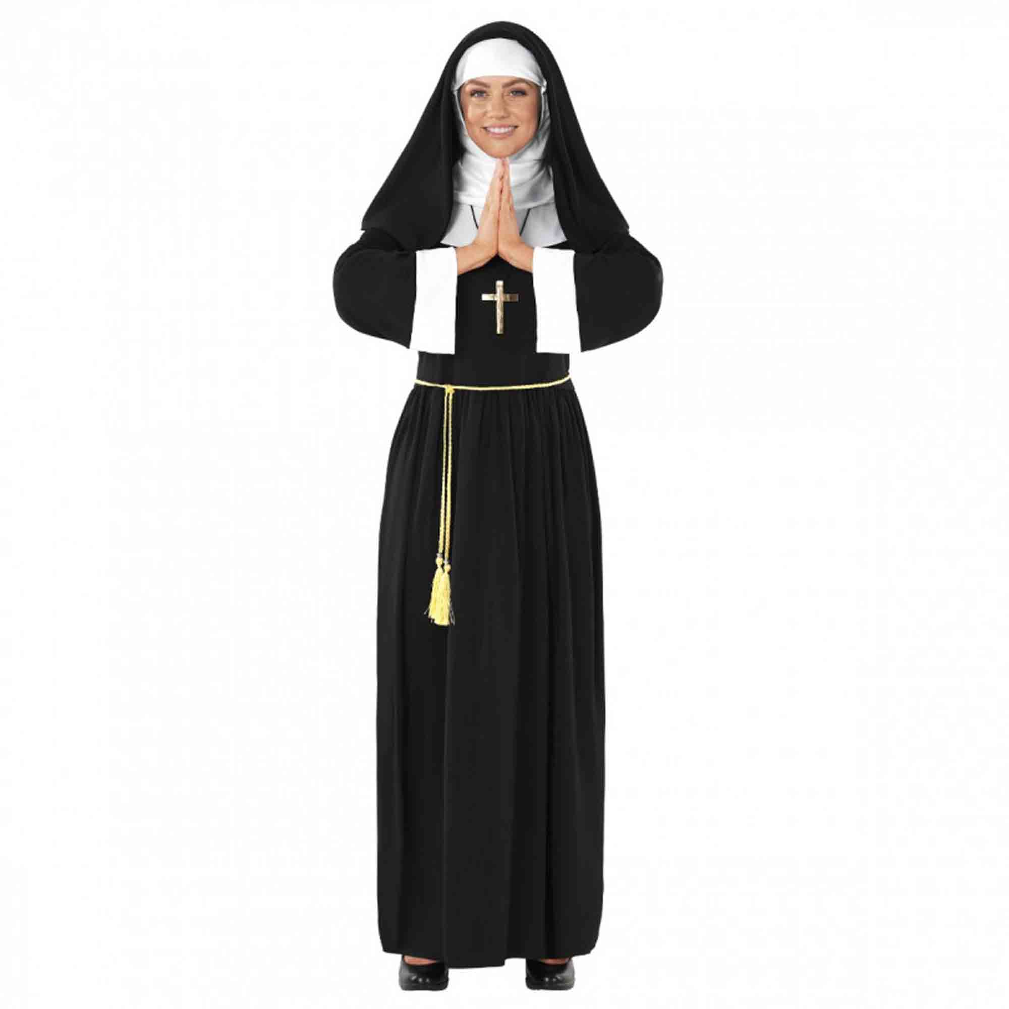Costume Nun Long Dress Women's Size 28-30