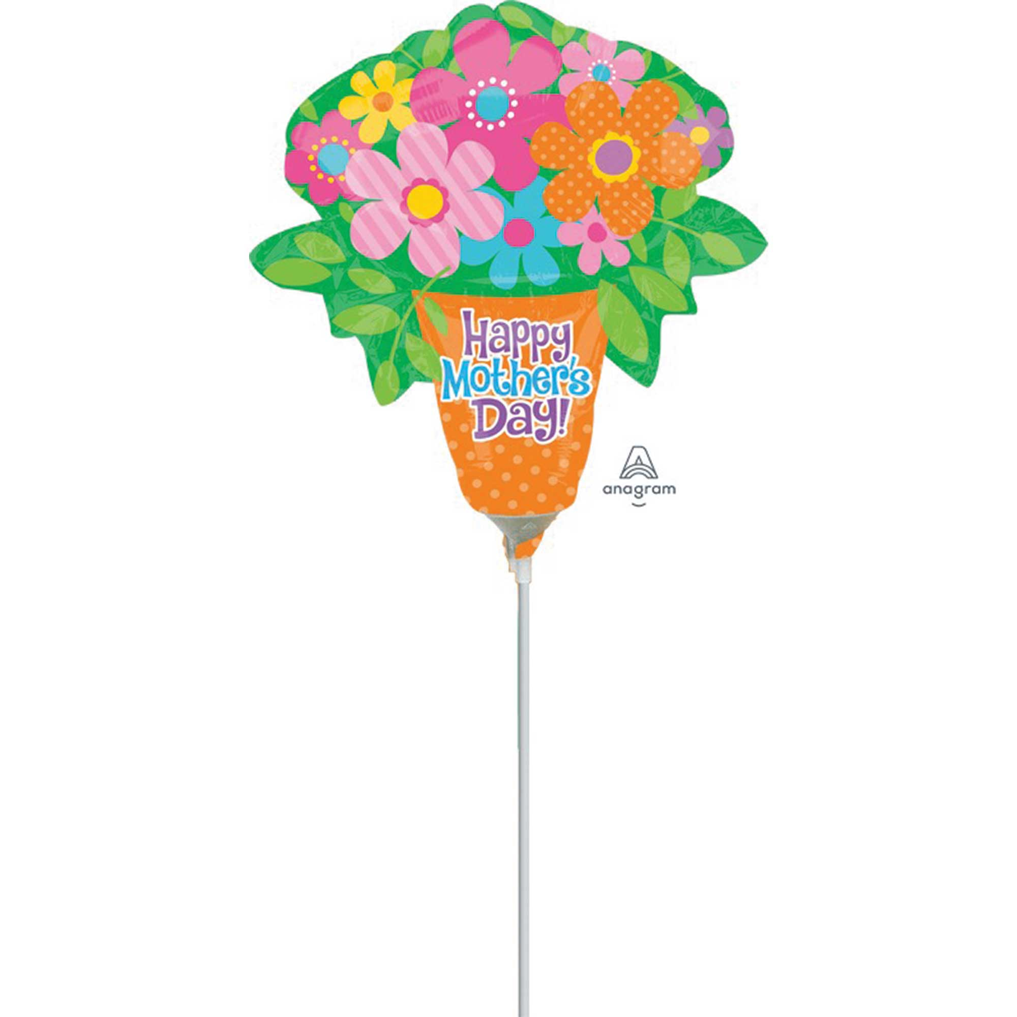 Mini Shape Inflated Happy Mother's Day Bright Flowers A30