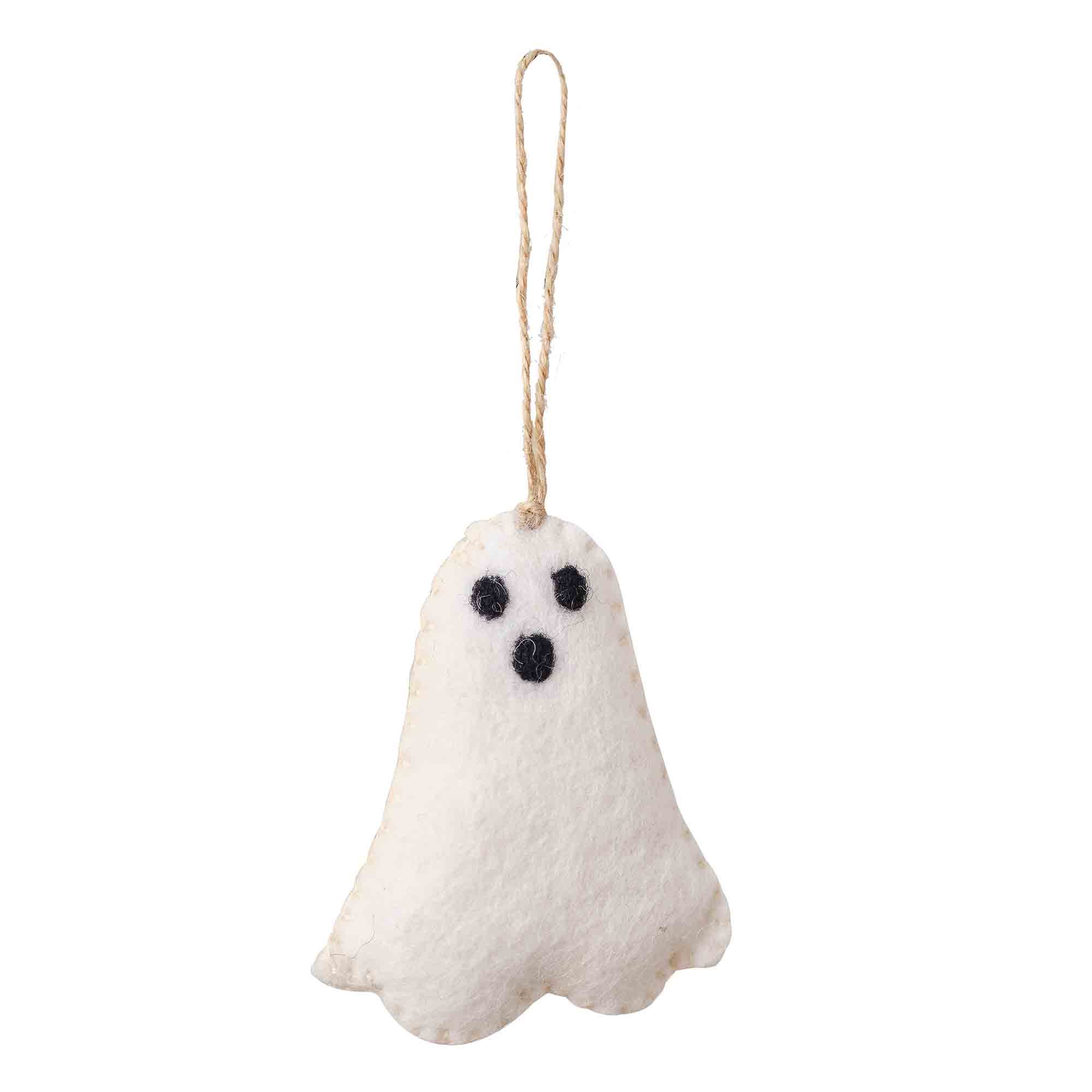 Pumpkin Spice Ghost Felt Hanging Tree Decoration