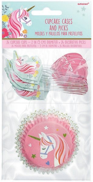Magical Unicorn Cupcake Cases & Picks Set