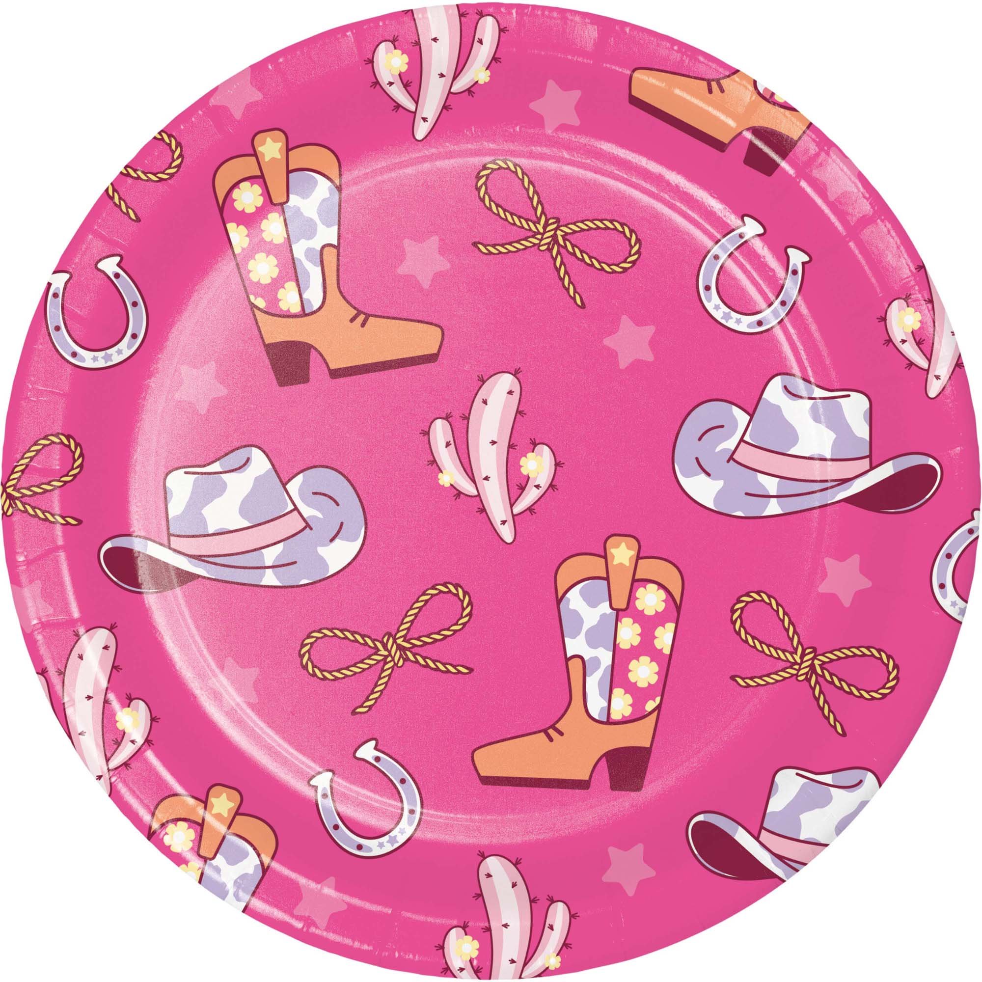Boots and Bows 23cm Round Paper Plates NPC