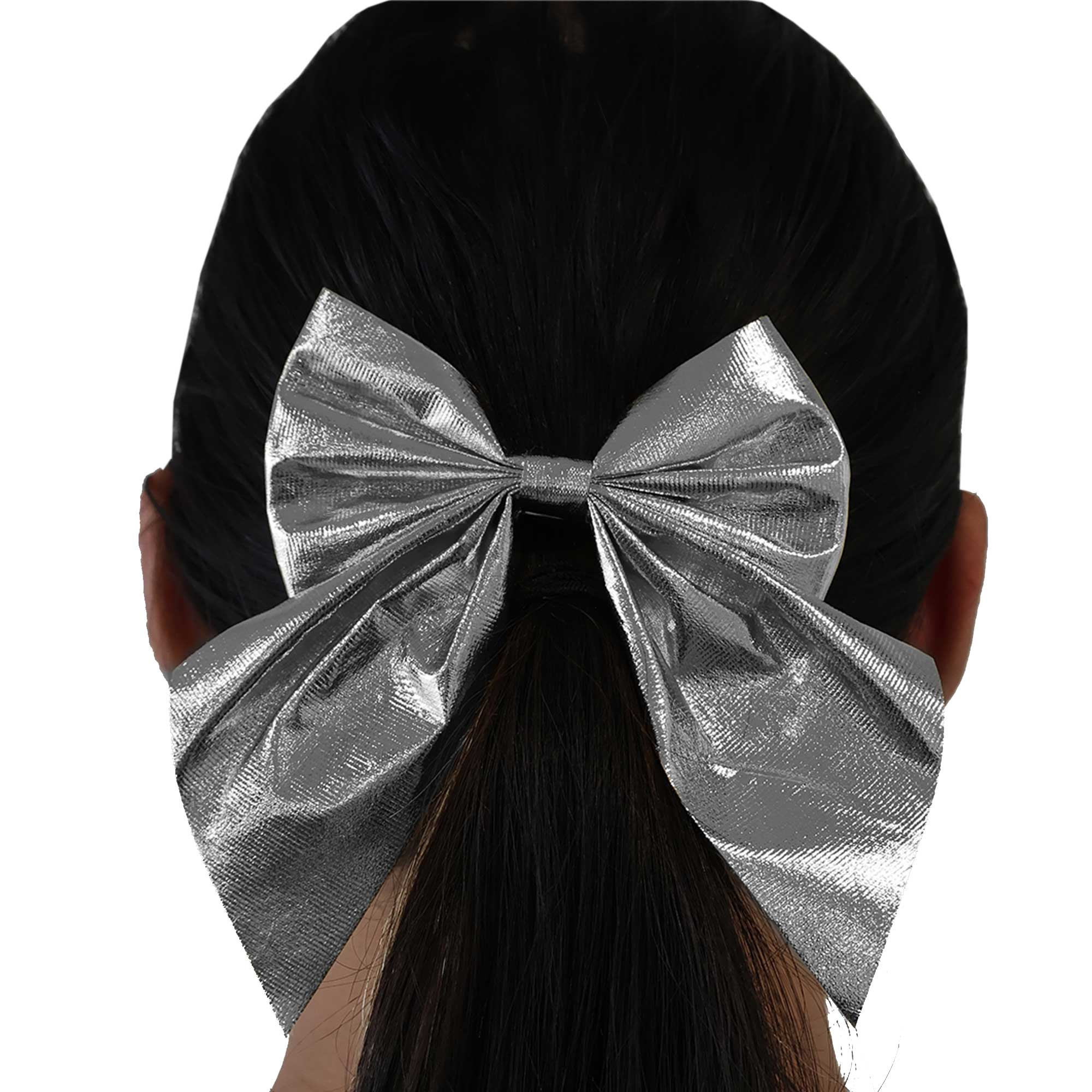Team Spirit Hair Bow Silver 14+