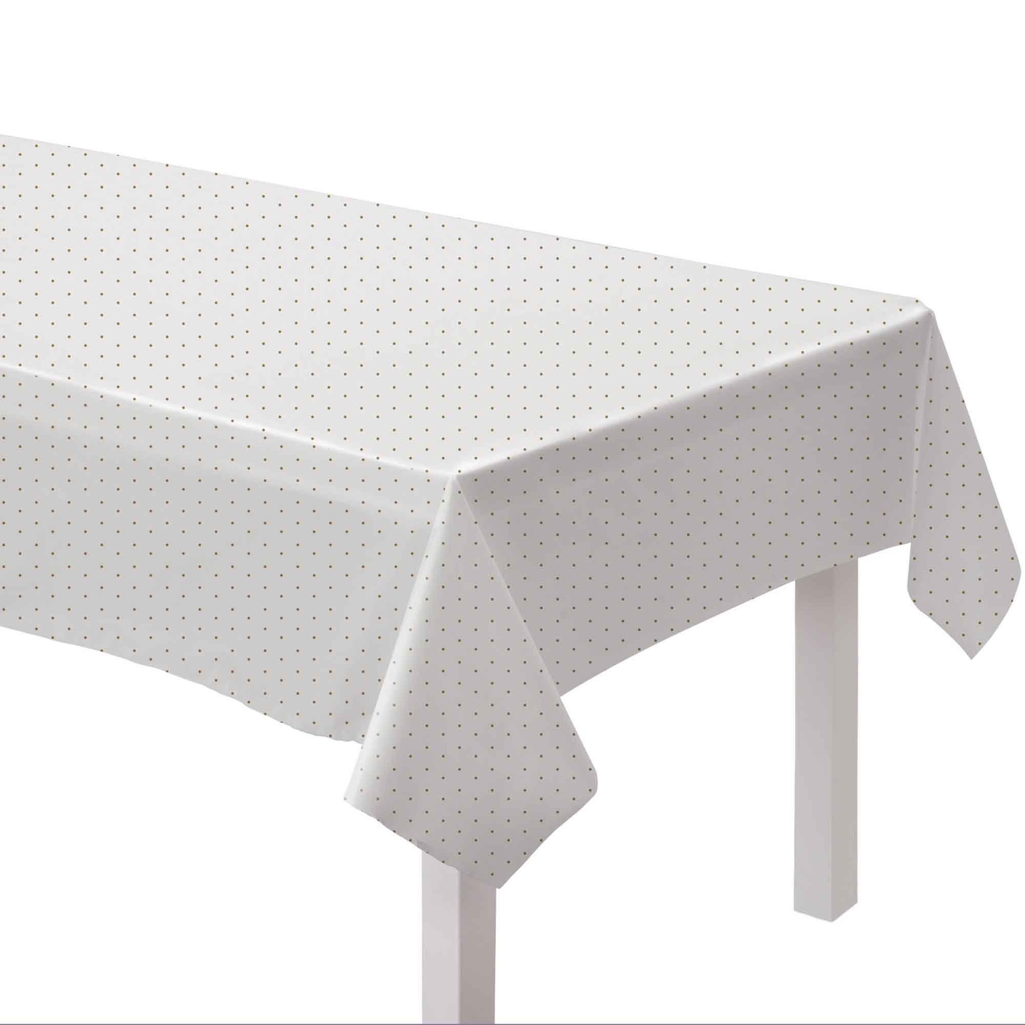 Dot Paper Tablecover Gold 137cm x 274cm