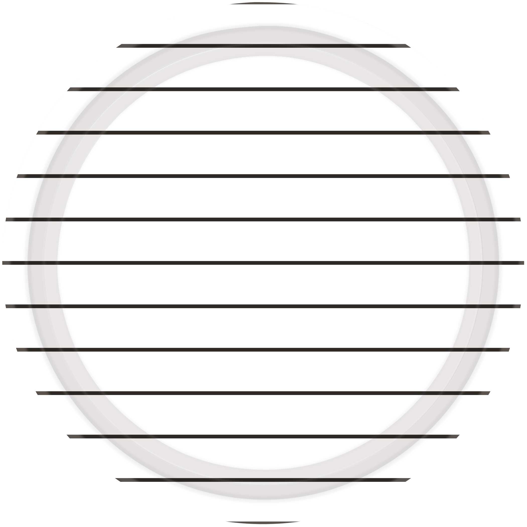 Stripes Paper Plates 23cm Round 8CT - Jet Black NPC